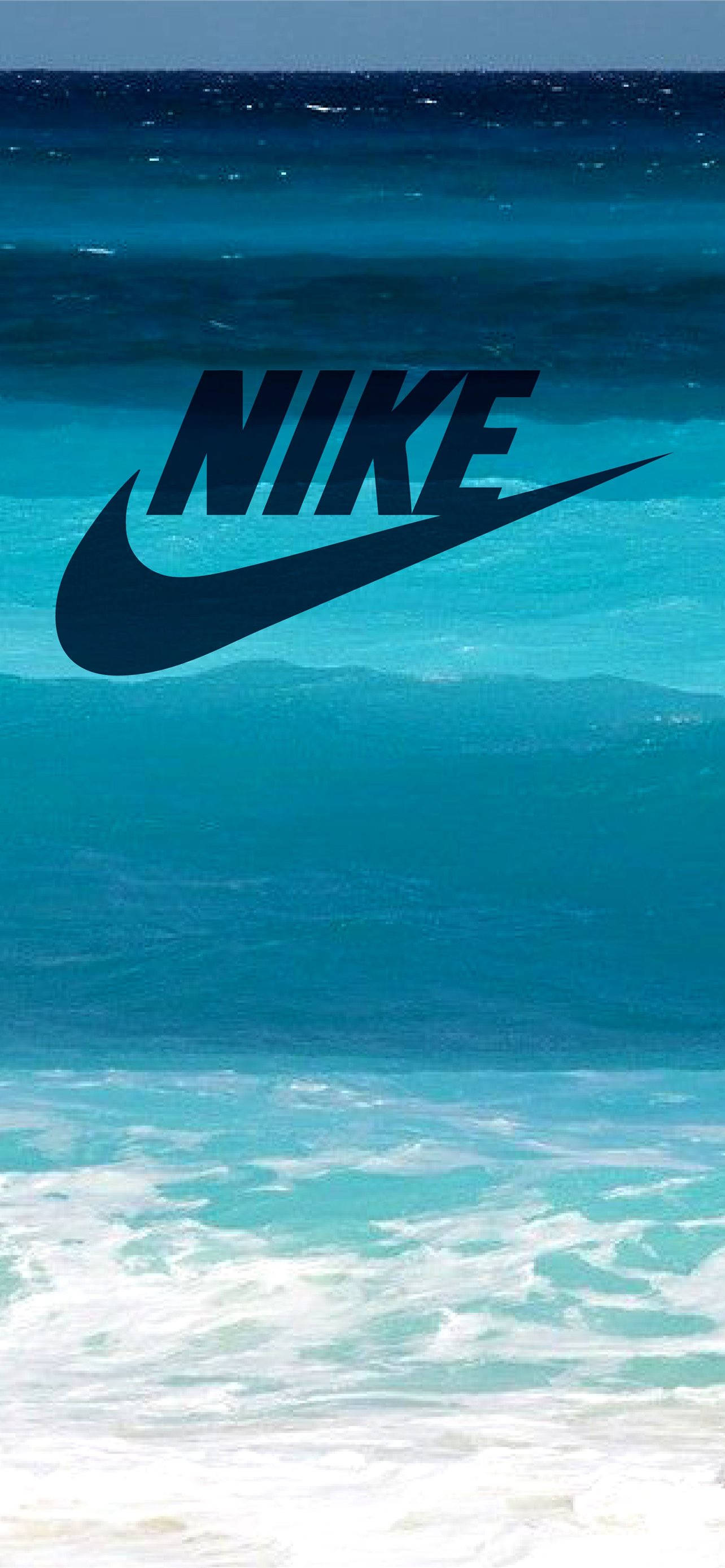 Φόντο iPhone με κύματα και Nike στην ακτή Ταπετσαρία