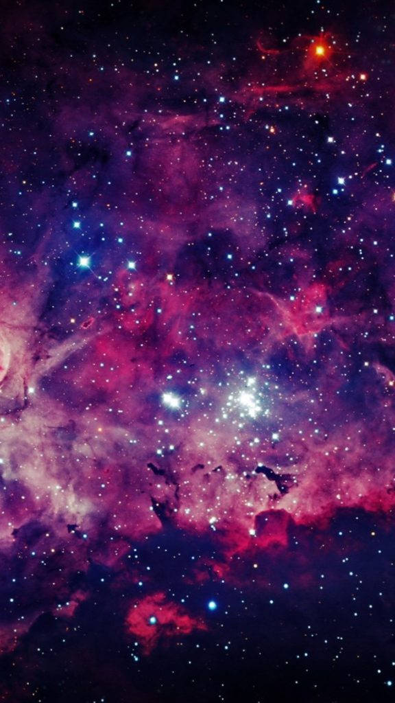 Σκοτεινό Ροζ Νεφέλωμα Διαστήματος iPhone Ταπετσαρία