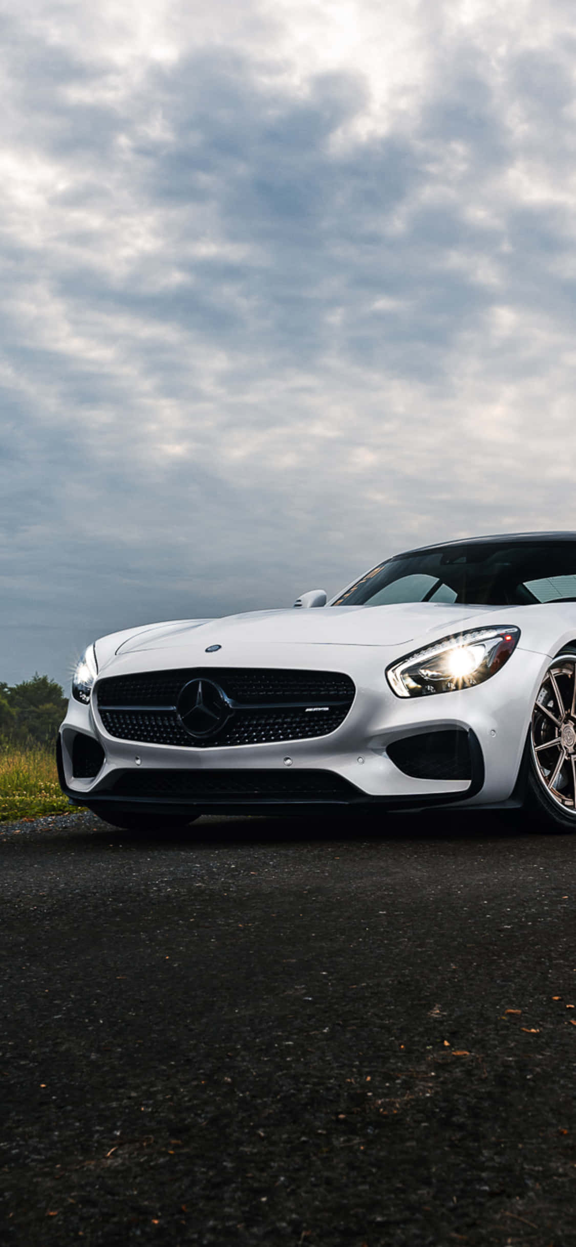 Φόντο iPhone X AMG GT-R Λευκό 2017 AMG GT Ταπετσαρία