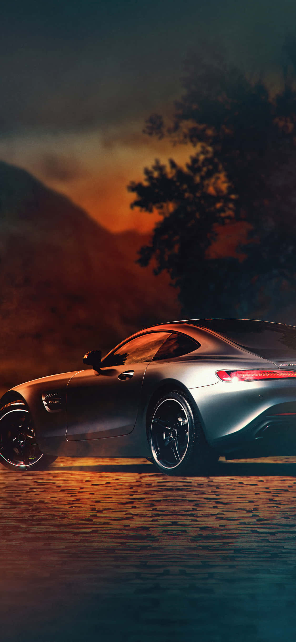 iPhone X Amg Gt-r Φόντο & Ασημί AMG GT C Ταπετσαρία