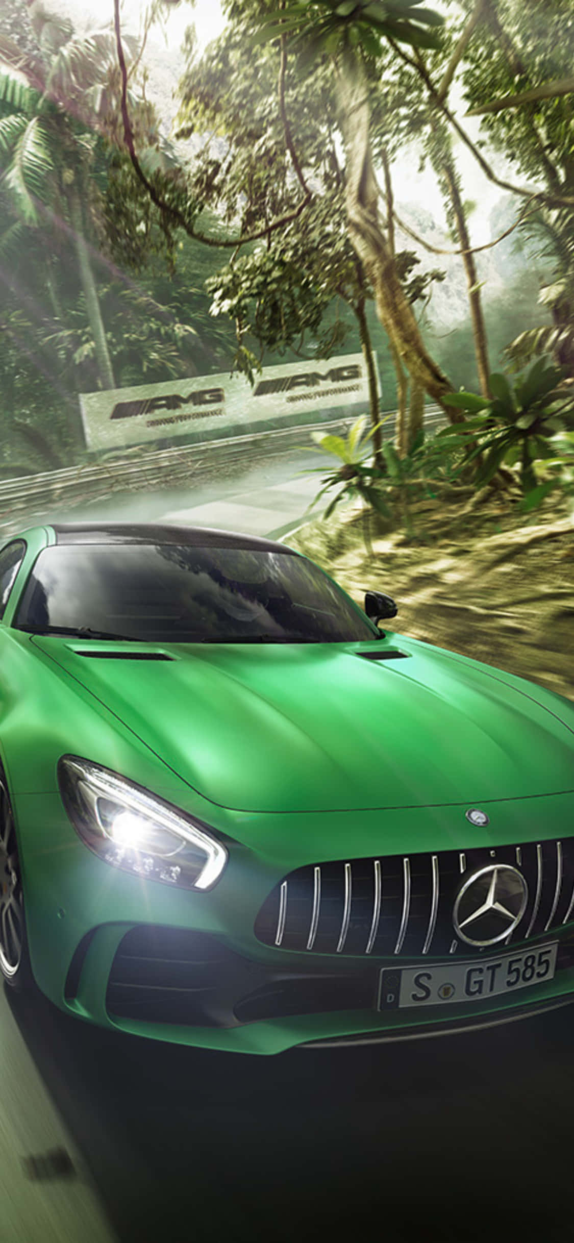 Φόντο iPhone X AMG GT-R AMG GT στο δρόμο Ταπετσαρία