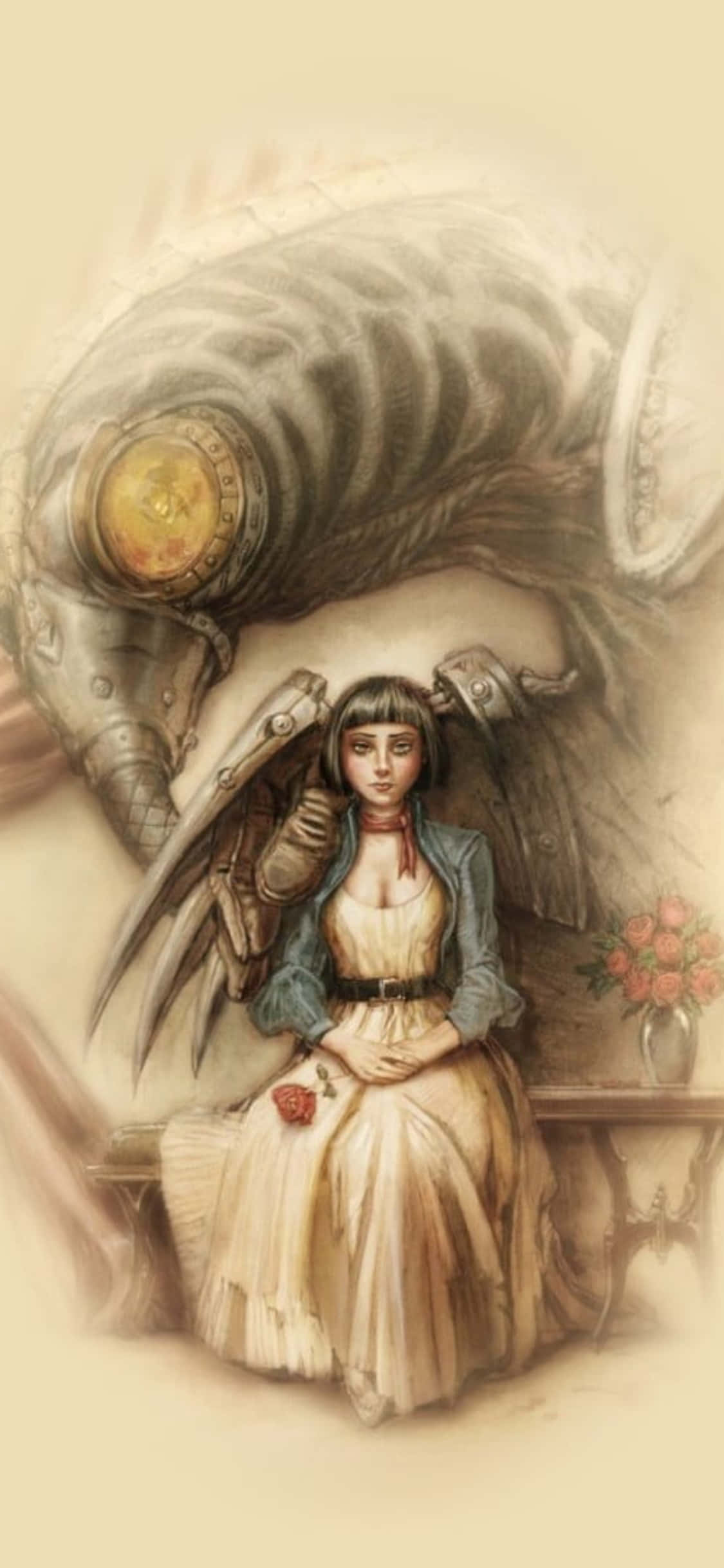 iPhone X Bioshock Infinite Φόντο Fanart Σχέδιο Του Songbird Ταπετσαρία