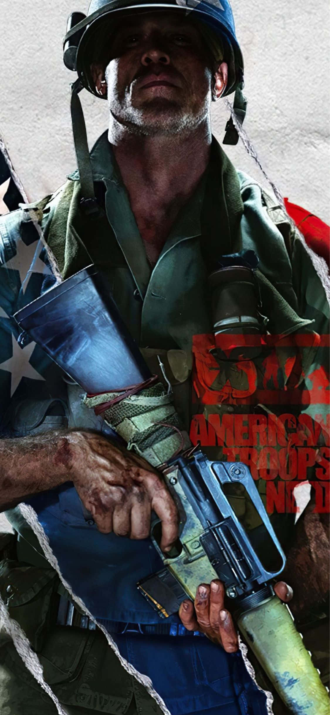 iPhone X Call Of Duty Black Ops Cold War Background Αμερικανός Χαρακτήρας Ταπετσαρία