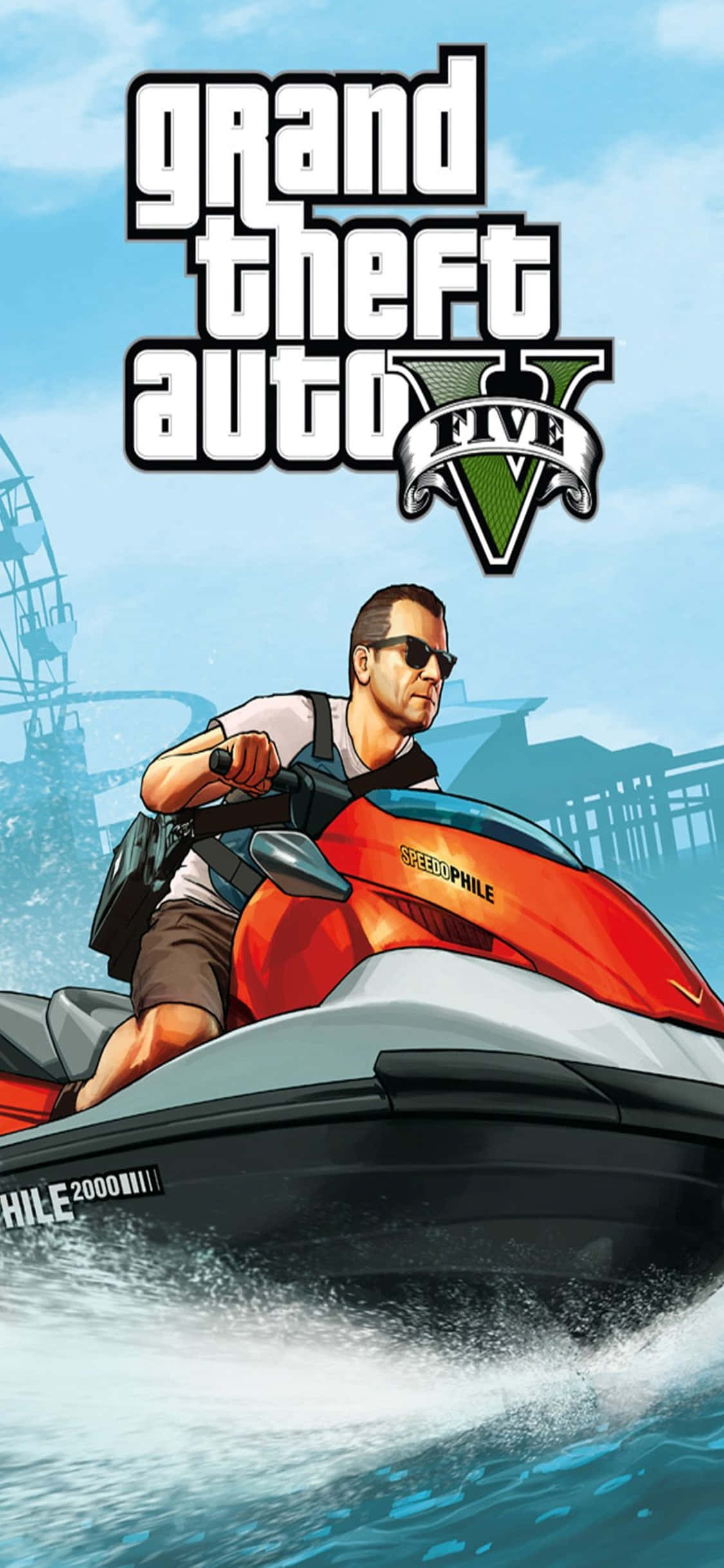 iPhone X Grand Theft Auto V Φόντο & Τζετ Σκι Ταπετσαρία