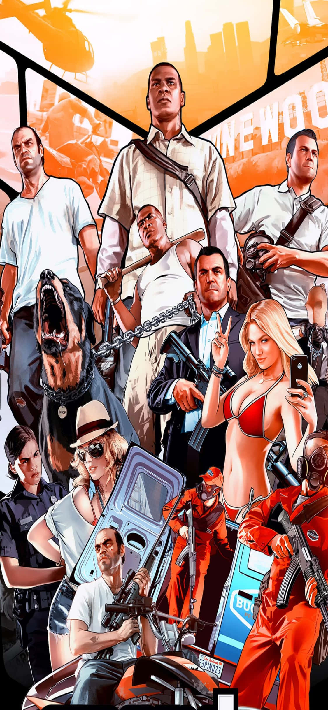iPhone X Grand Theft Auto V Φόντο & Ο Χαρακτήρας Ταπετσαρία