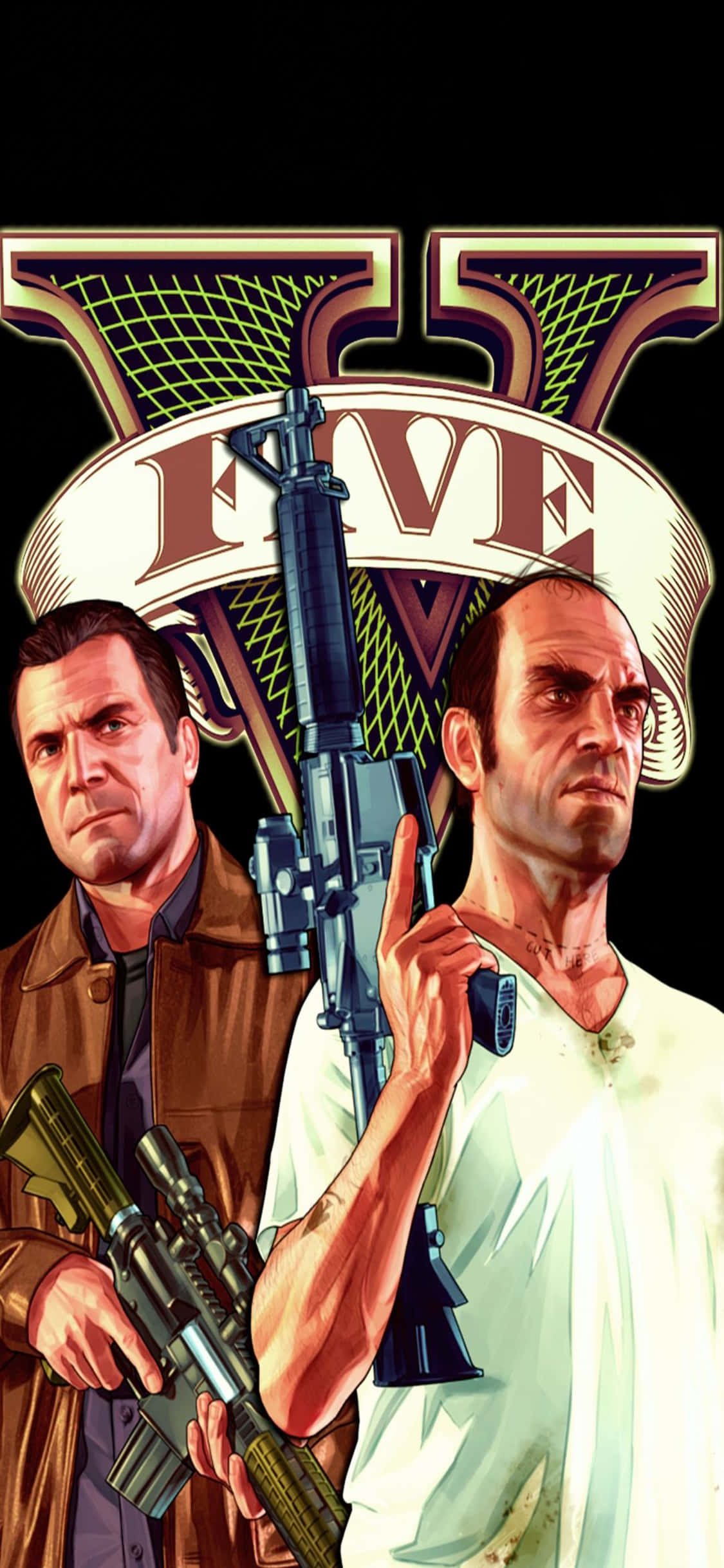 Φόντο iPhone X Grand Theft Auto V Michael & Trevor Ταπετσαρία