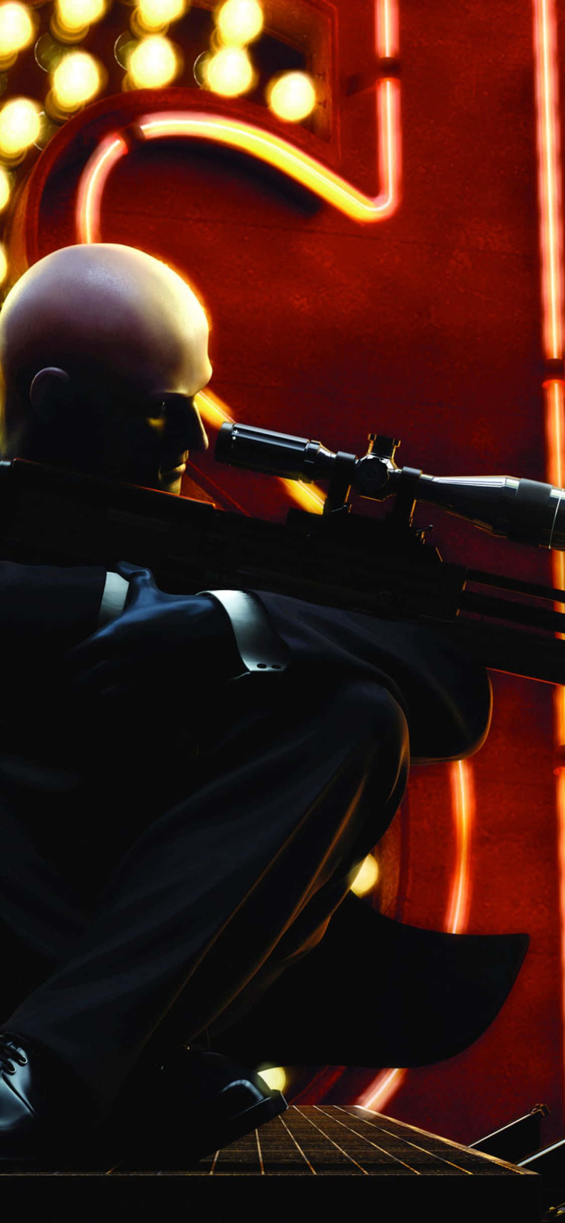 Αναλάβετε συμβόλαια με στυλ με το iPhone X και το Hitman Absolution. Ταπετσαρία