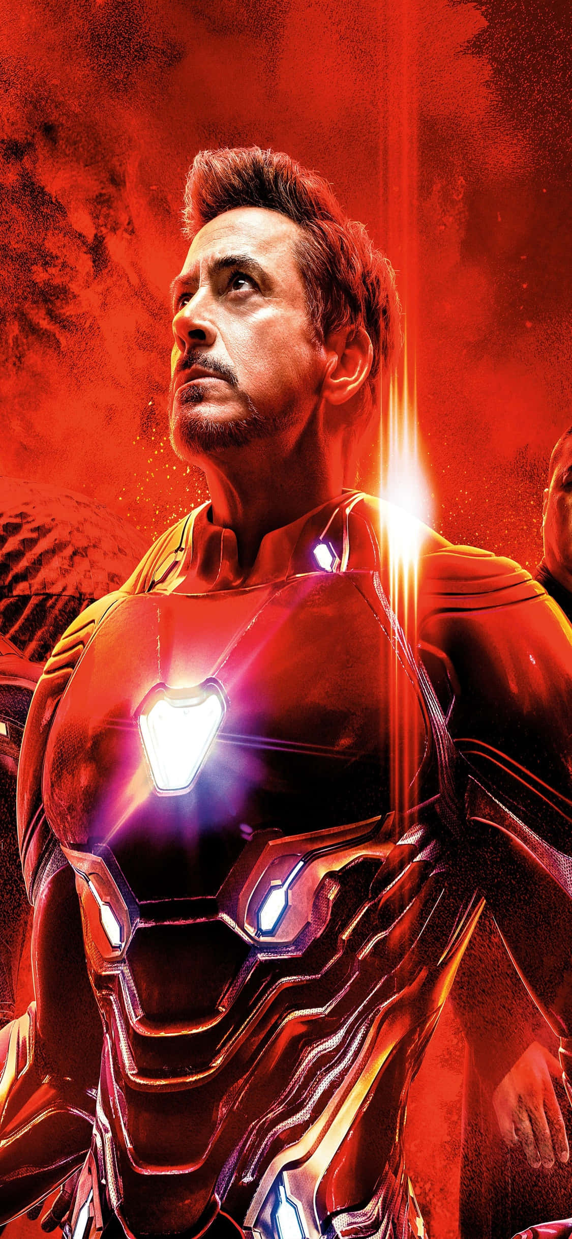 Φόντο iPhone X με Iron Man Χωρίς Κράνος και Κόκκινο Φόντο Ταπετσαρία