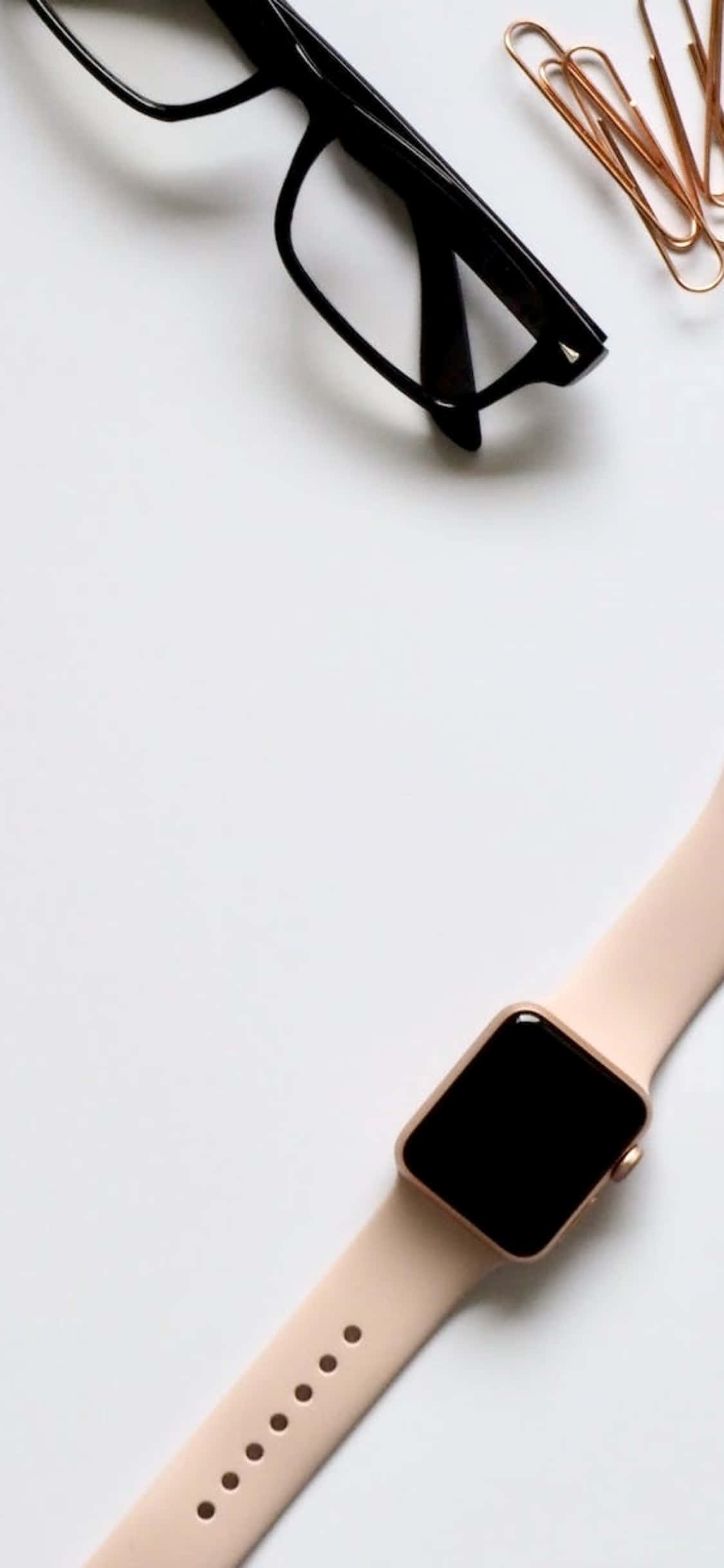 Φόντο Γραφείου iPhone X με Γυαλιά Οράσεως και iWatch Ταπετσαρία
