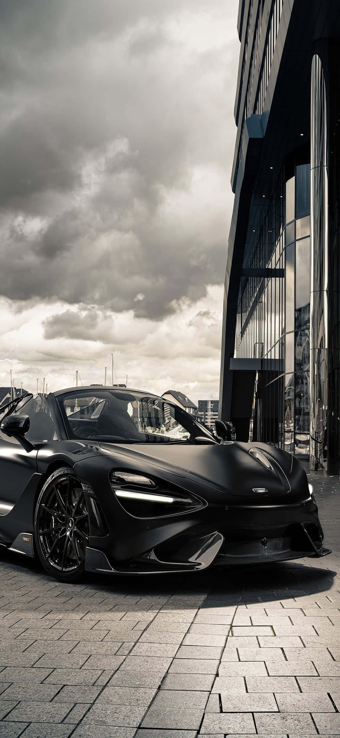 iPhone X McLaren 720s Ασπρόμαυρο Φόντο Ταπετσαρία