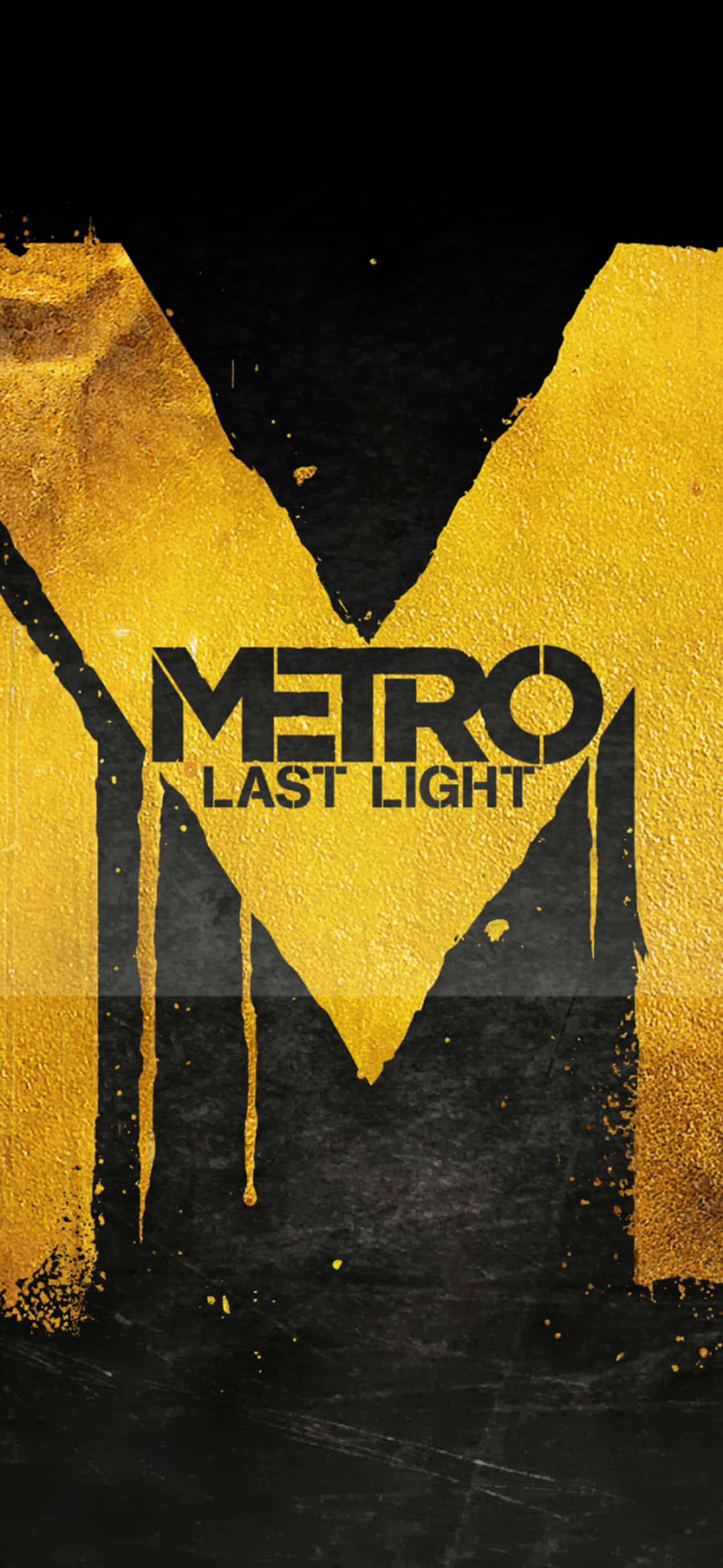 Κίτρινο Λογότυπο iPhone X Metro Last Light Φόντο Ταπετσαρία