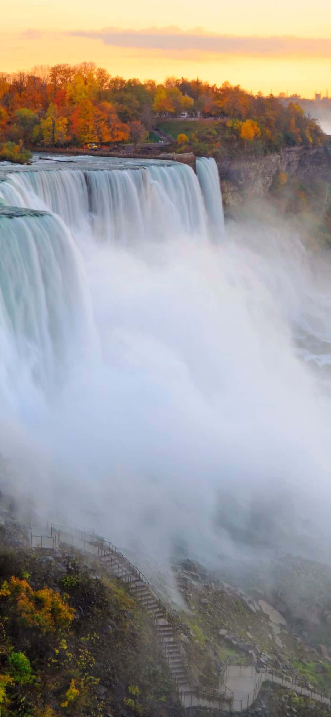 Φθινοπωρινό iPhone X Niagara Falls Φόντο Ταπετσαρία