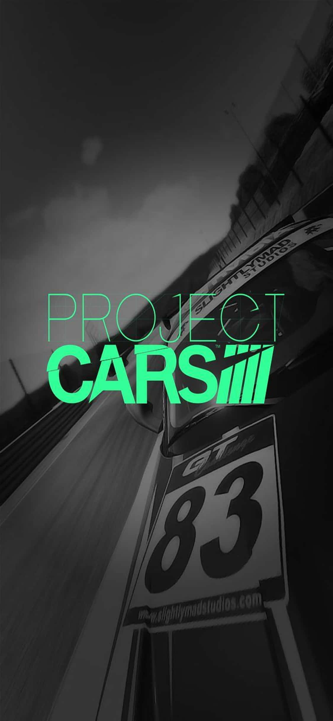 iPhone X Project Cars Background Game Title Poster Green Ταπετσαρία