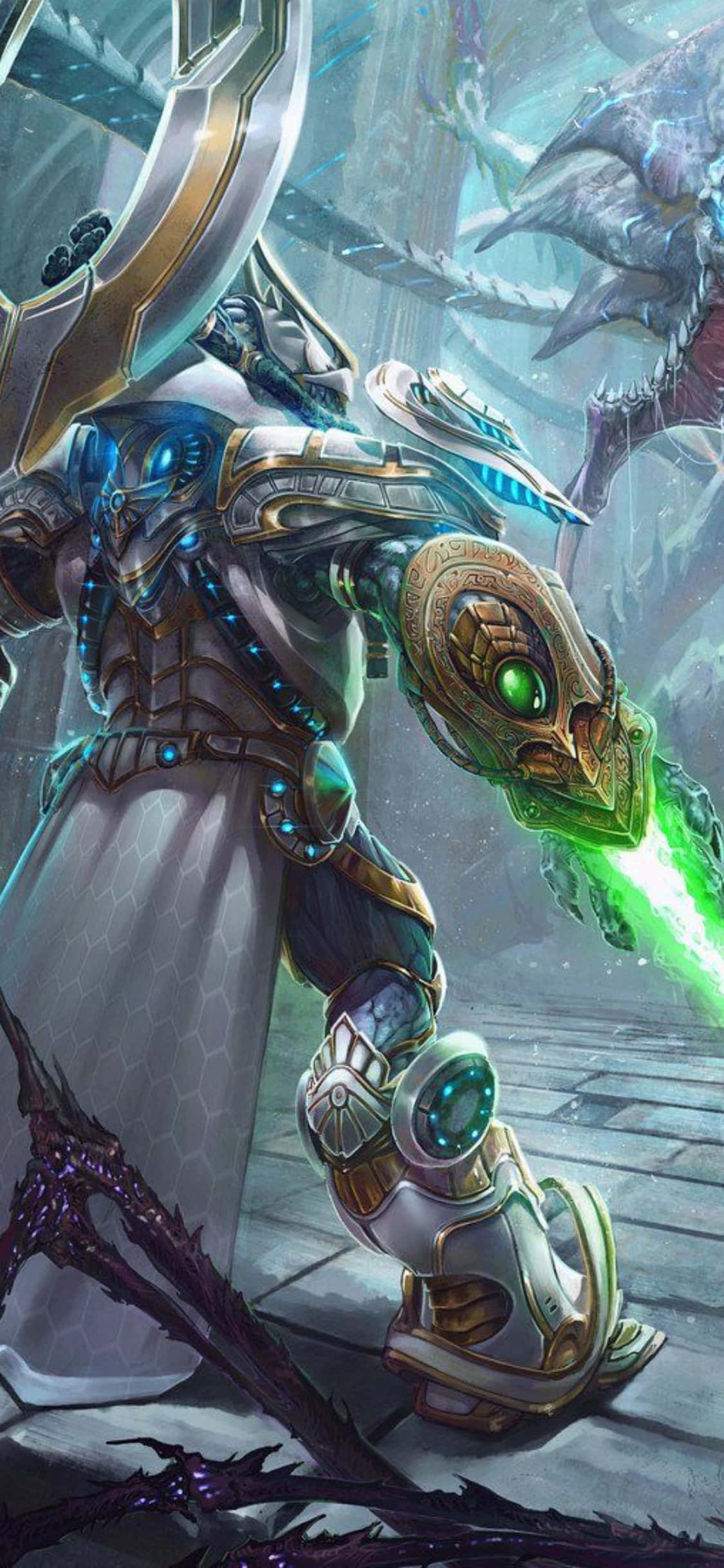 iPhone X Starcraft Ii Background Green Light Ταπετσαρία