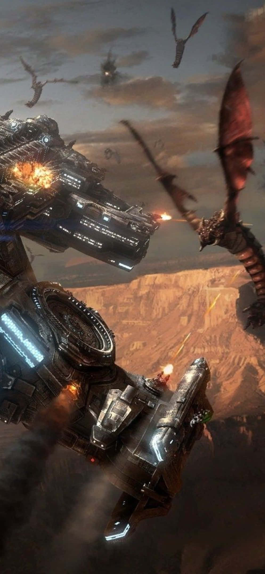 iPhone X Starcraft Ii Φόντο Battlecruiser Ταπετσαρία