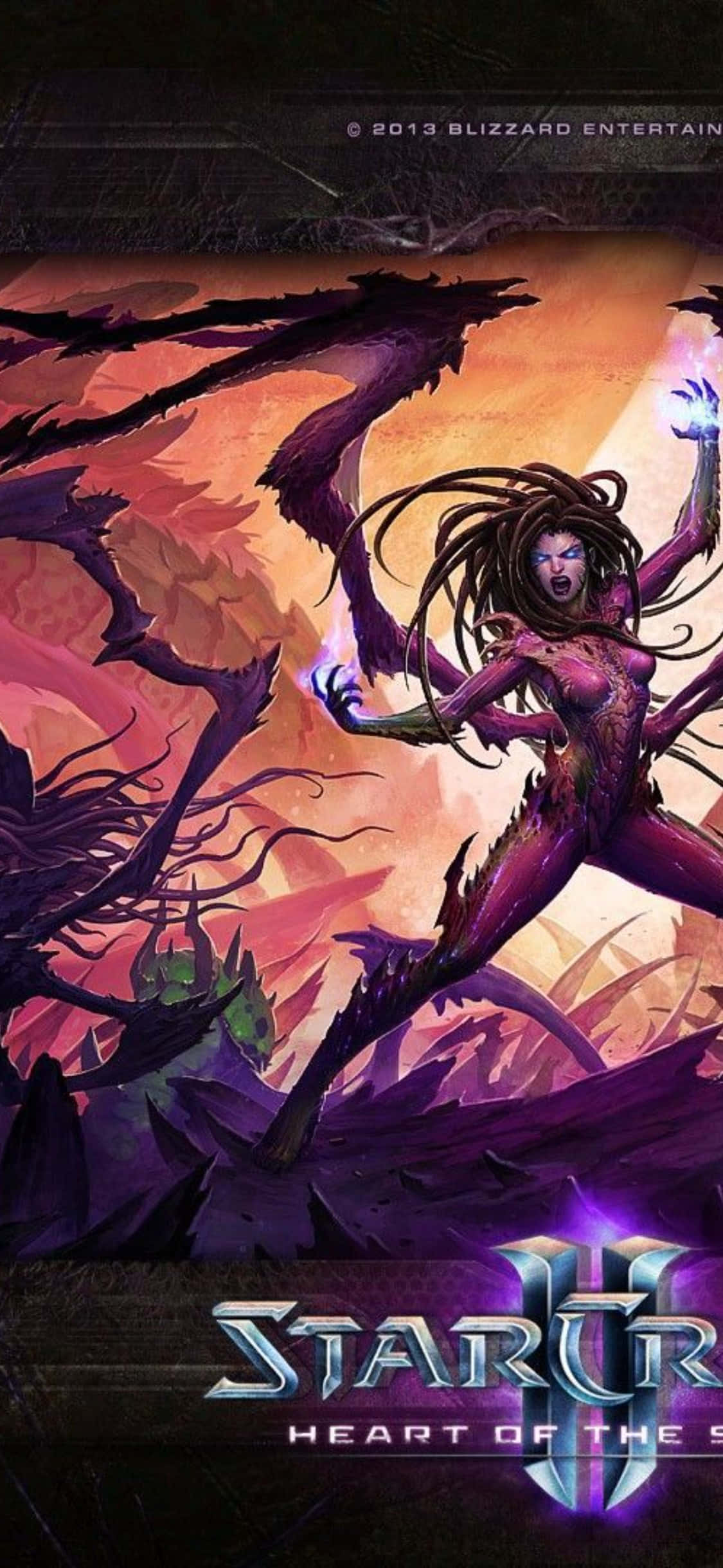 iPhone X Starcraft Ii Φόντο Μωβ Πορτοκαλί Ταπετσαρία