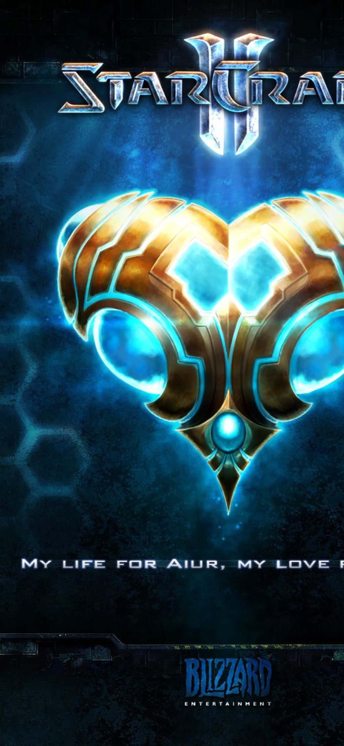 iPhone X Starcraft II Φόντο Μπλε Πυρήνας Ταπετσαρία