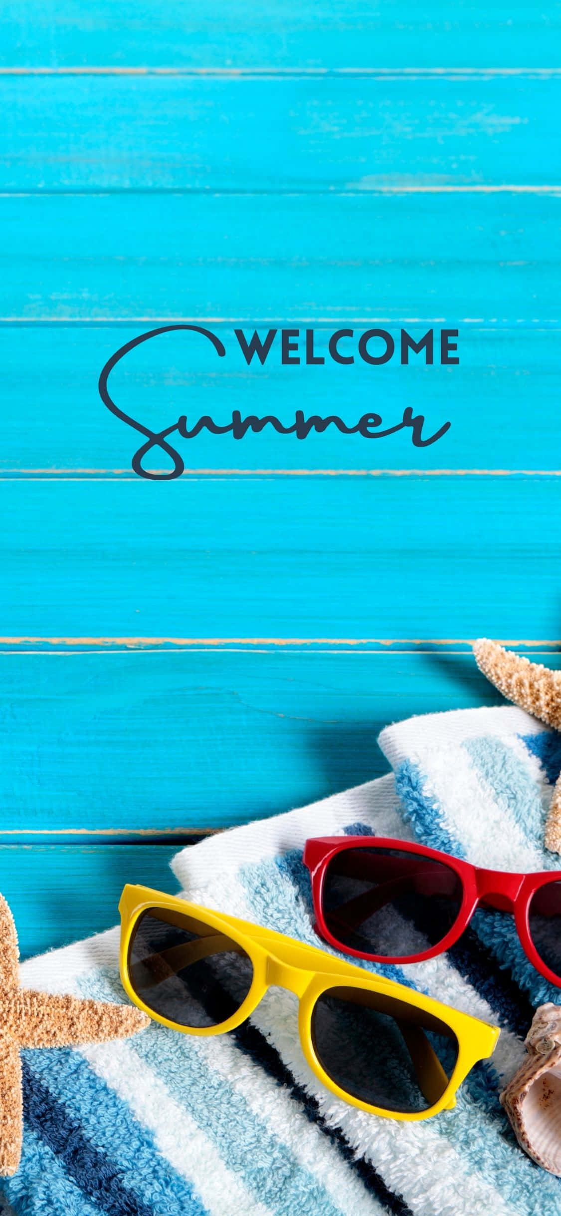 Κόκκινα και Κίτρινα Γυαλιά Ηλίου Φόντο iPhone X Summer Ταπετσαρία