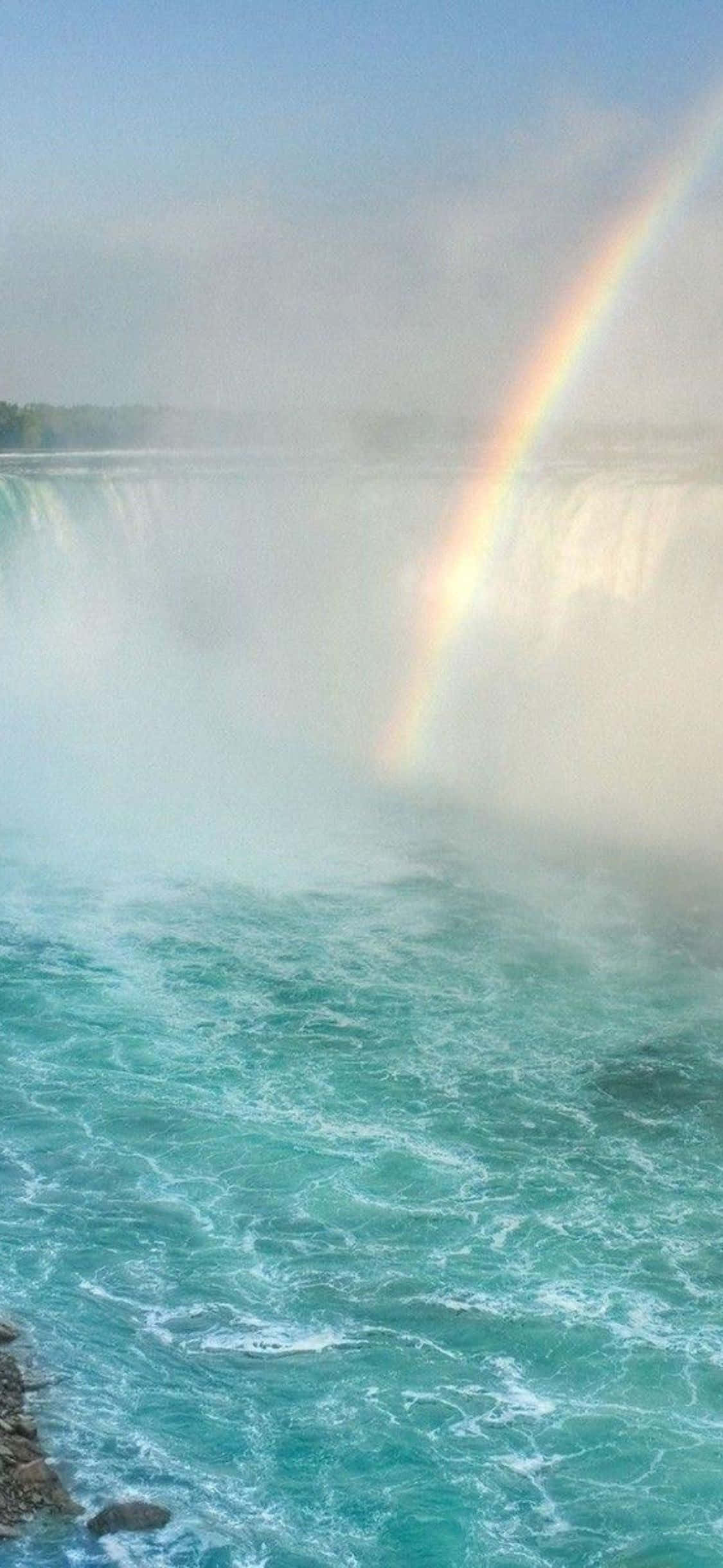 iPhone X Niagara Falls Ουράνιο Τόξο Φόντο Ταπετσαρία