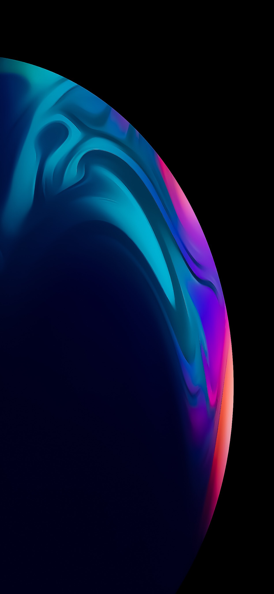Ένα εκλεπτυσμένο iPhone XR με κομψό και ζωντανό αφηρημένο σχέδιο στην οθόνη του. Ταπετσαρία