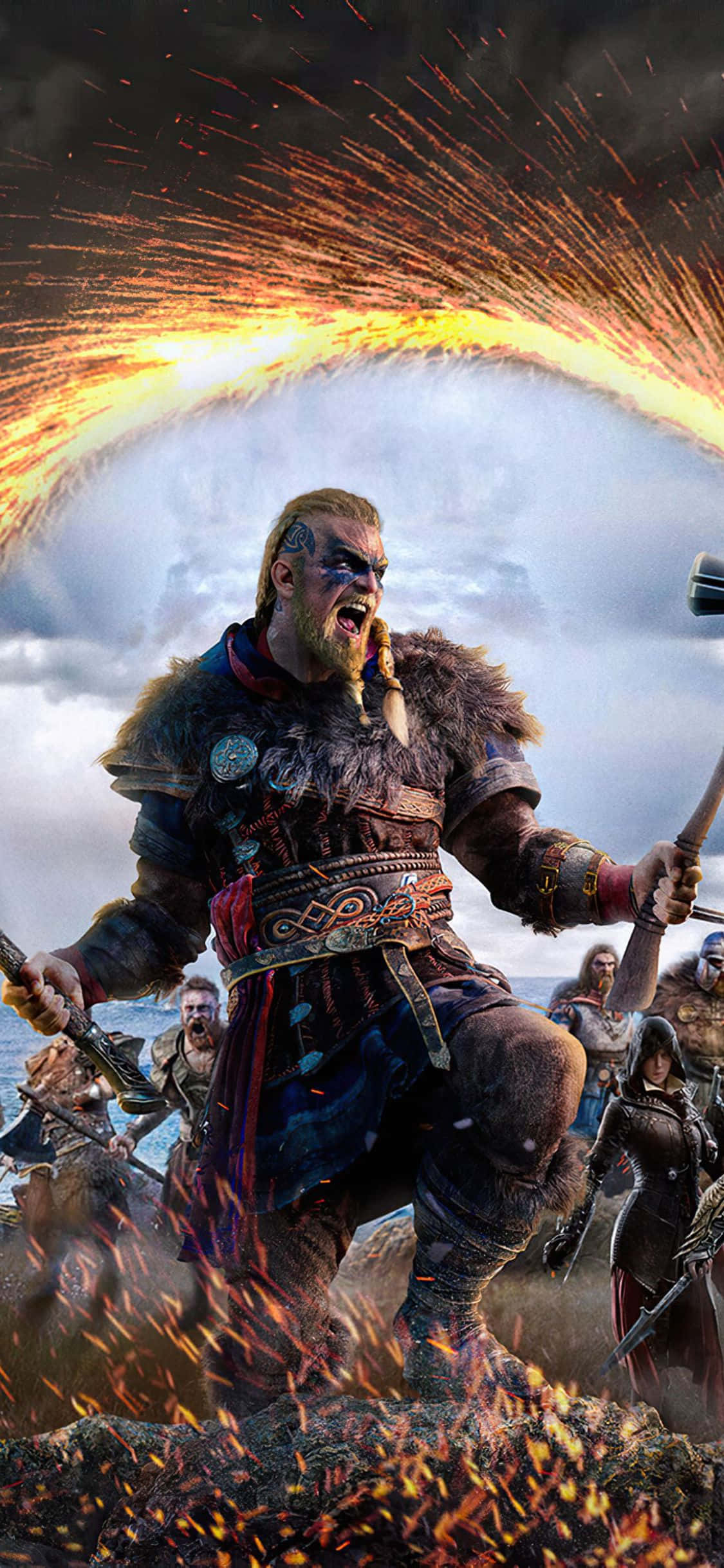 iPhone Xs Assassin's Creed Valhalla Eivor Καλούμενο Φόντο Ταπετσαρία