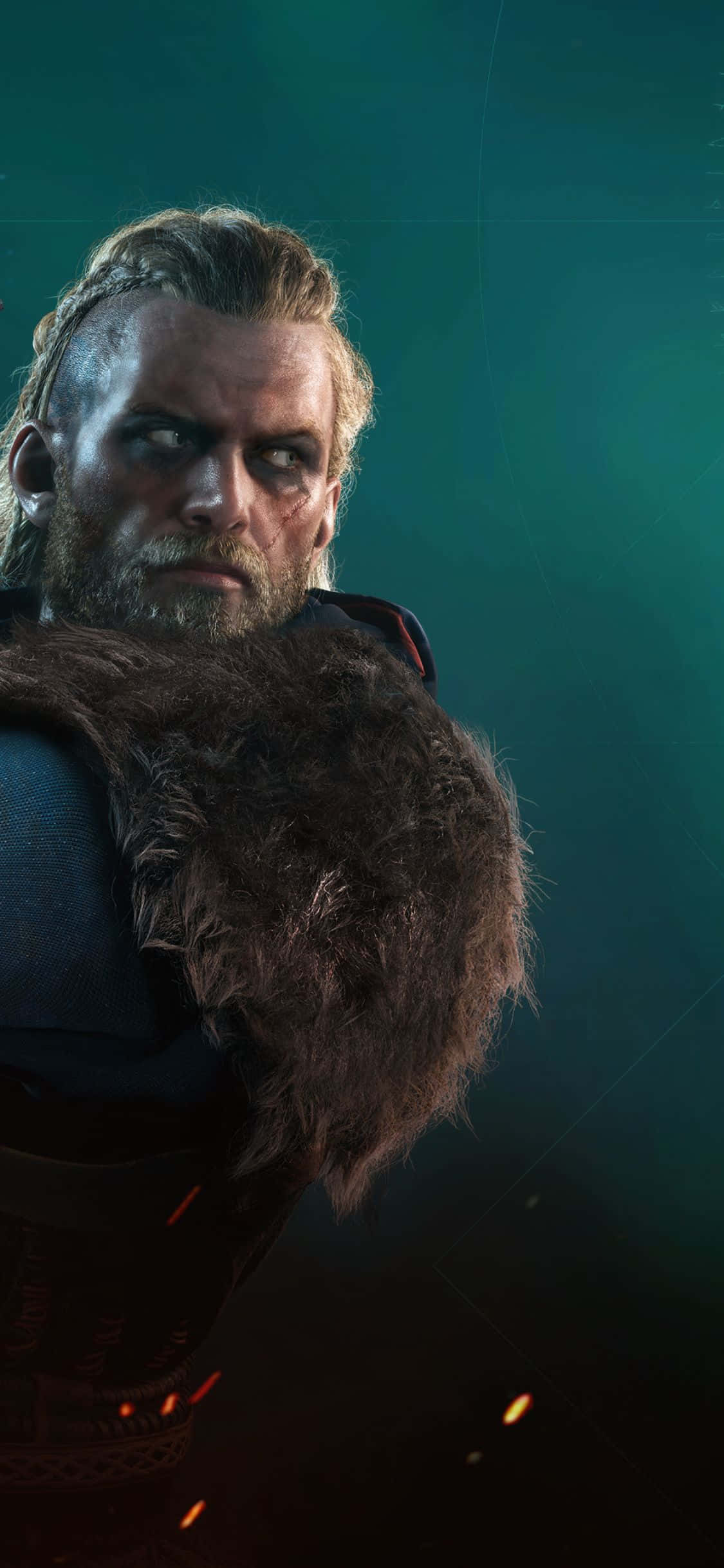 iPhone Xs Assassin's Creed Valhalla Πρόσωπο Eivor Φόντο Ταπετσαρία