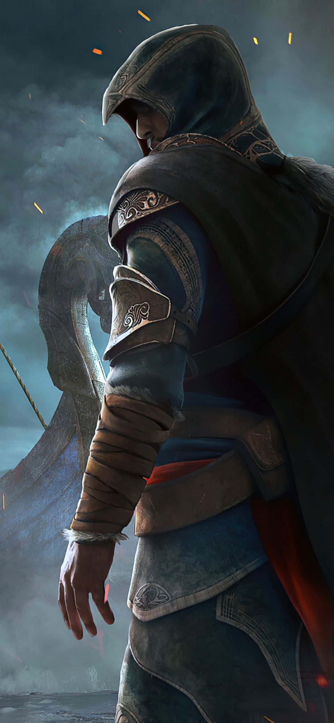 iPhone Xs Assassin's Creed Valhalla Κουκουλοφόρος Δολοφόνος Φόντο Ταπετσαρία