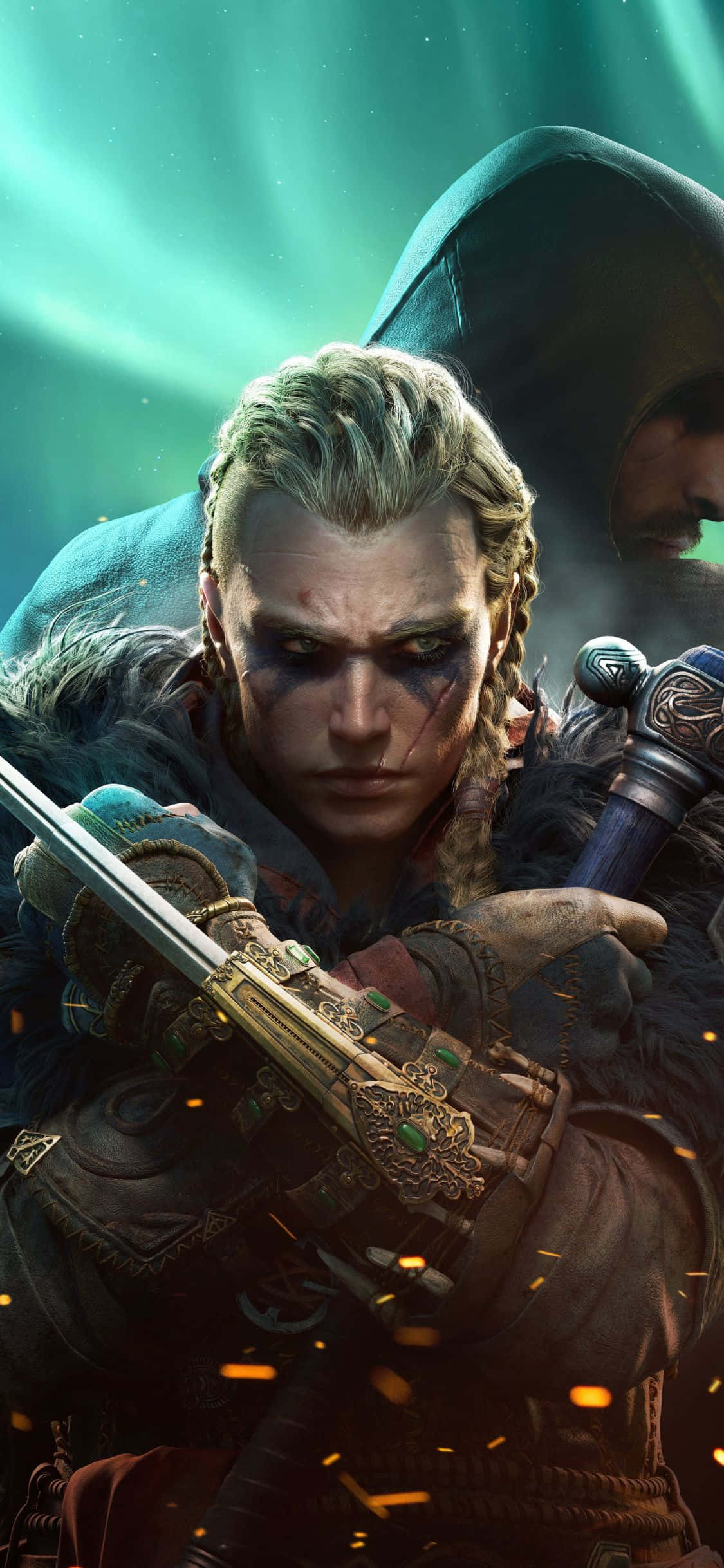 iPhone Xs Assassin's Creed Valhalla Γυναίκα Eivor ως Δολοφόνος Φόντο Ταπετσαρία