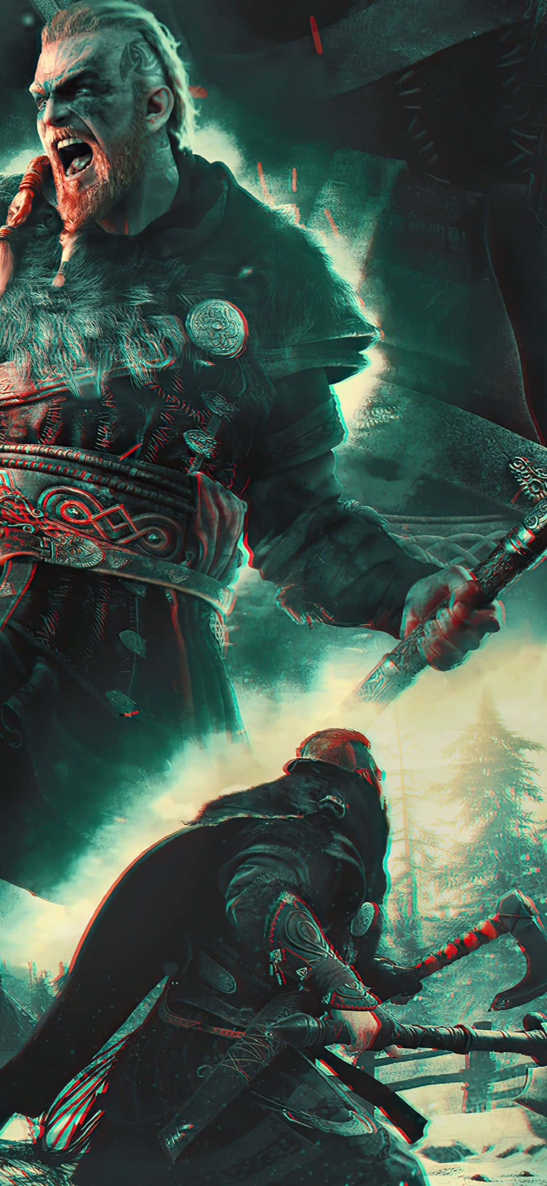 Φόντο iPhone Xs Assassin's Creed Valhalla: Ο Eivor σε Εξόρμηση Ταπετσαρία