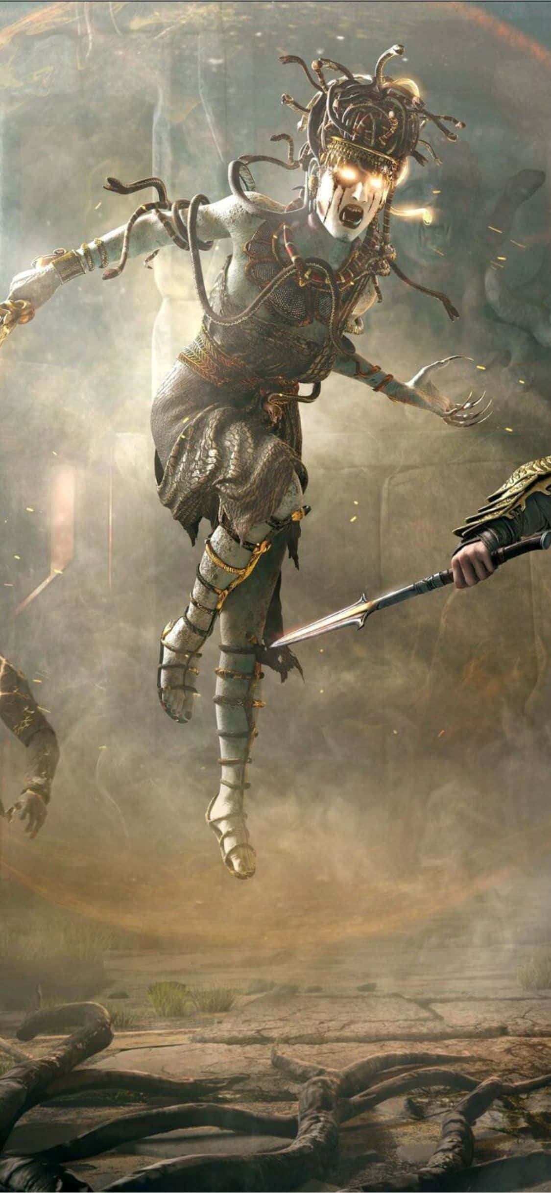 Φόντο iPhone Xs Assassin's Creed Valhalla Medusa Ταπετσαρία