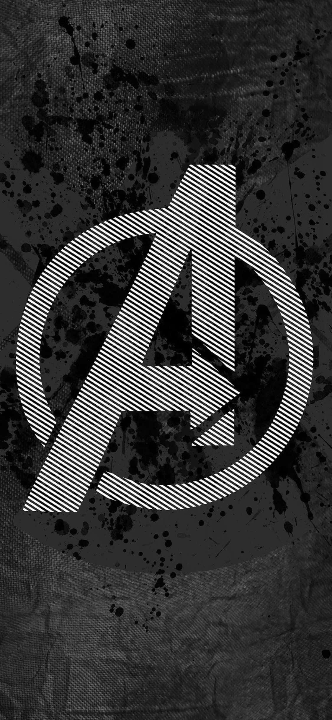Ταπετσαρία iPhone XS Avengers - Υφή λογότυπου Ταπετσαρία