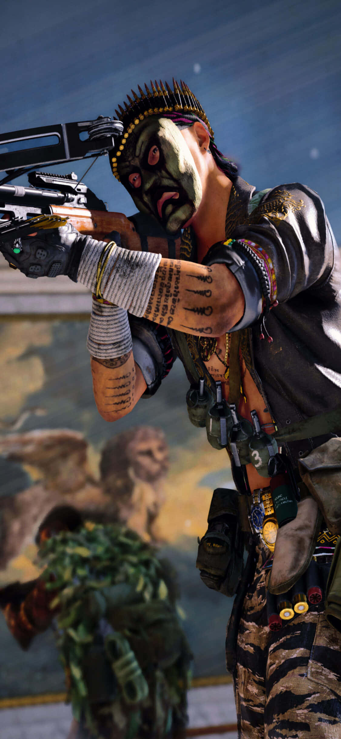 Φόντο iPhone Xs Call Of Duty Black Ops Cold War Crossbow Ταπετσαρία