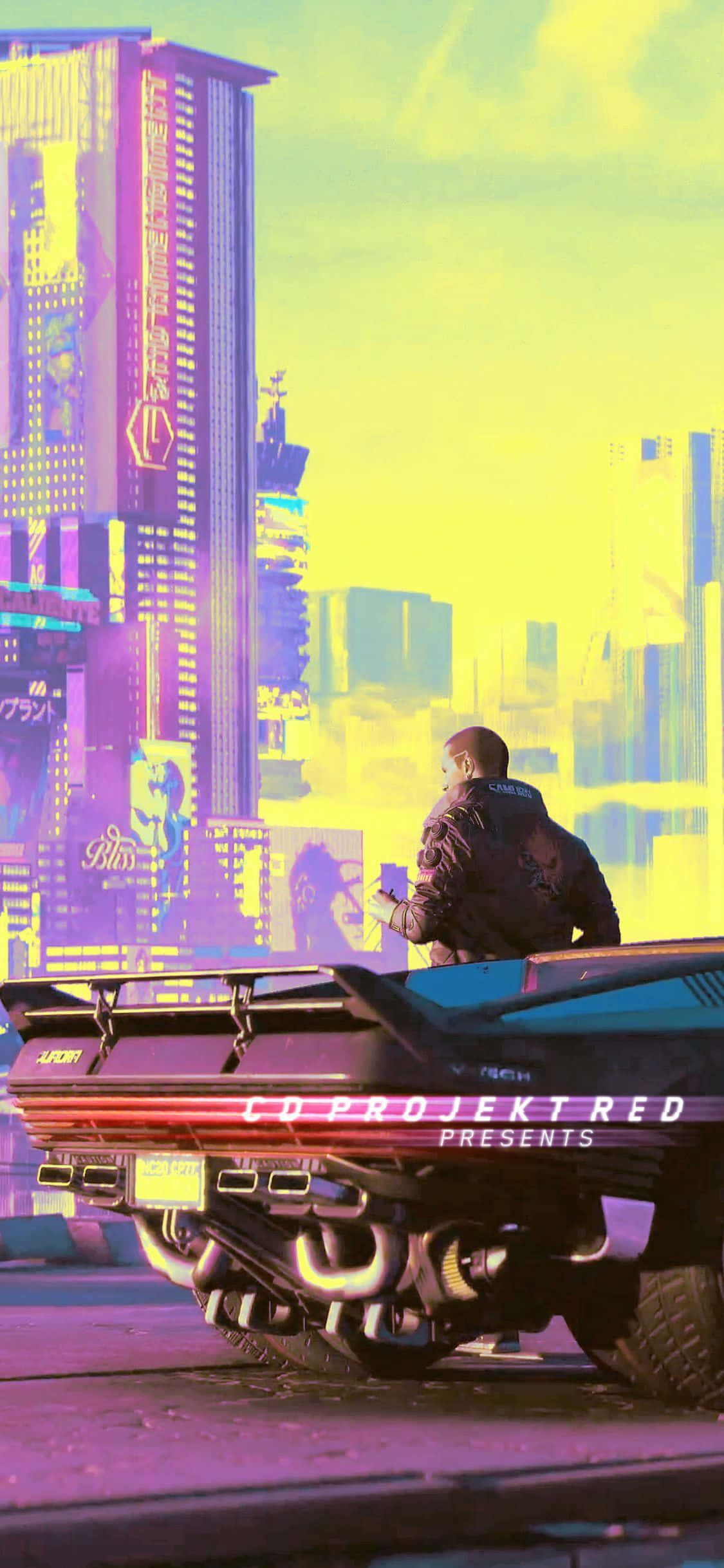 iPhone XS Cyberpunk 2077 Φωτεινή Πόλη Φόντο Ταπετσαρία