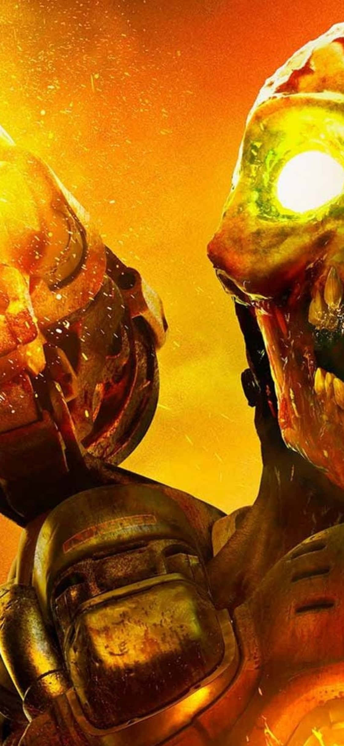 Φόντο iPhone Xs Doom με Όπλο Πυραύλων Ταπετσαρία