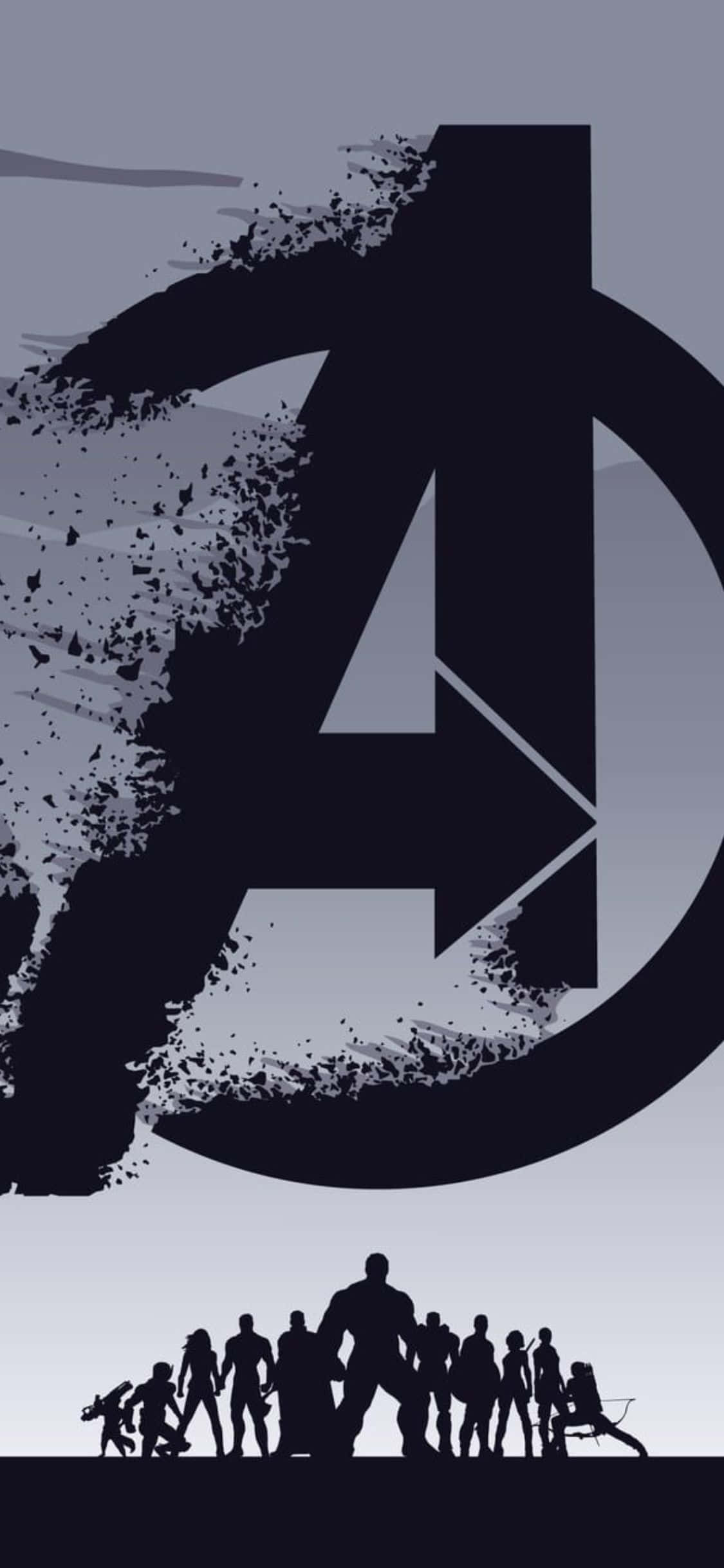 Φόντο iPhone XS Avengers Endgame Logo Ταπετσαρία