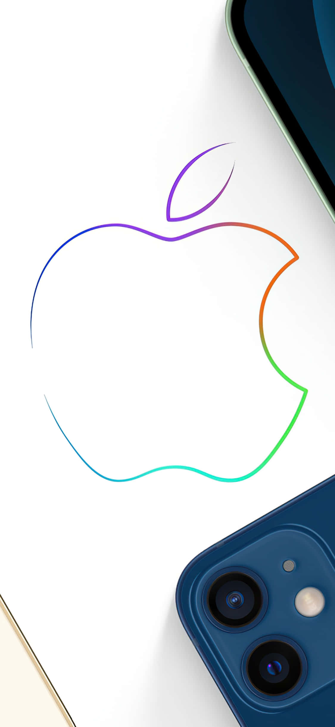 Φόντο iPhone Xs Max Apple Χρωματιστό Περίγραμμα Ταπετσαρία