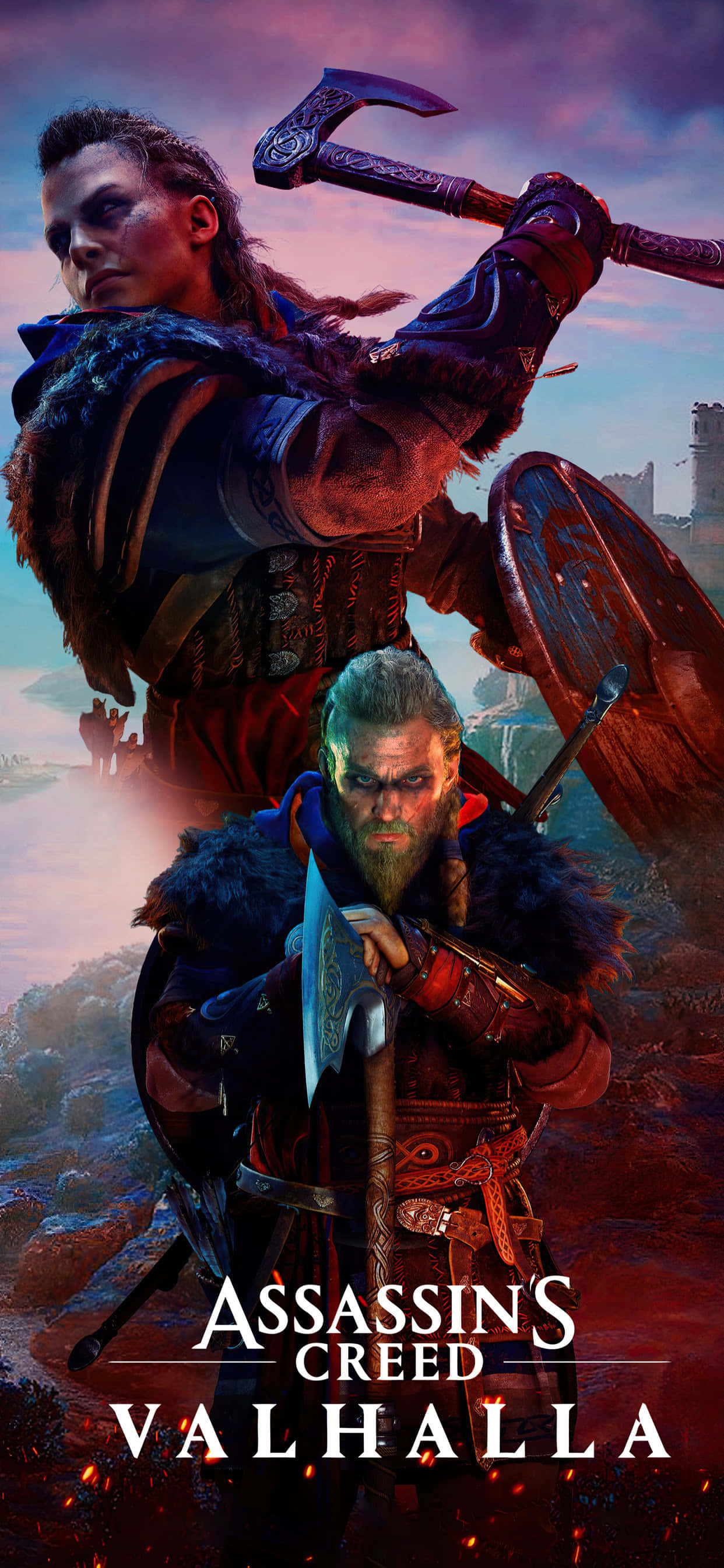 Ψηφιακό Έργο Τέχνης iPhone Xs Max Assassin's Creed Valhalla Φόντο Ταπετσαρία