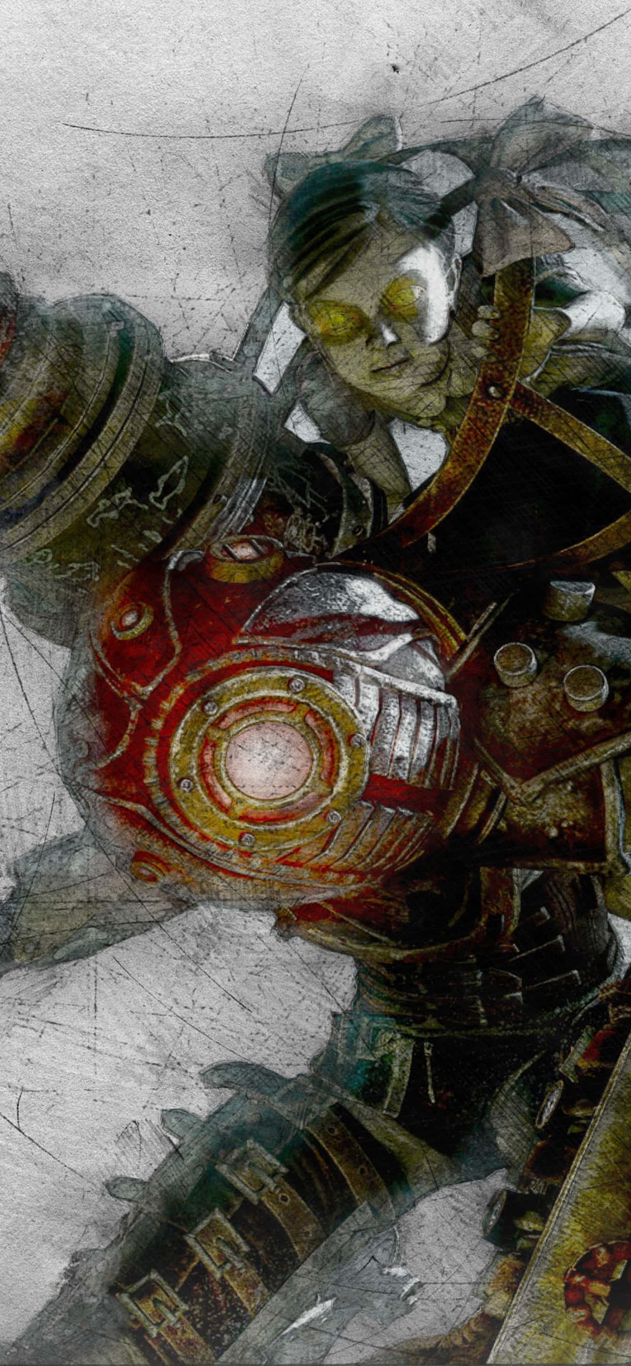 Φόντο Big Daddy Bioshock Infinite για iPhone Xs Max Ταπετσαρία