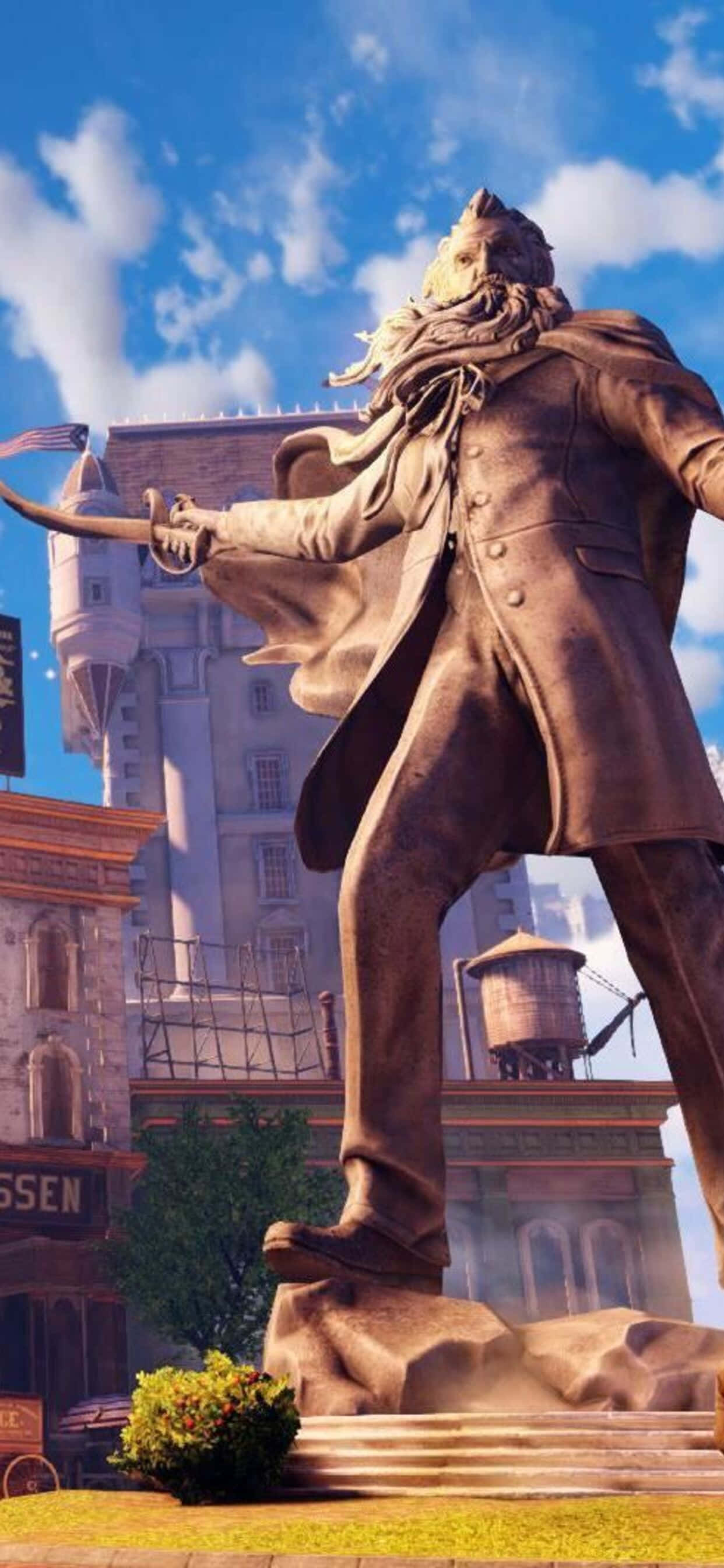 Άγαλμα iPhone Xs Max Bioshock Infinite Background Ταπετσαρία