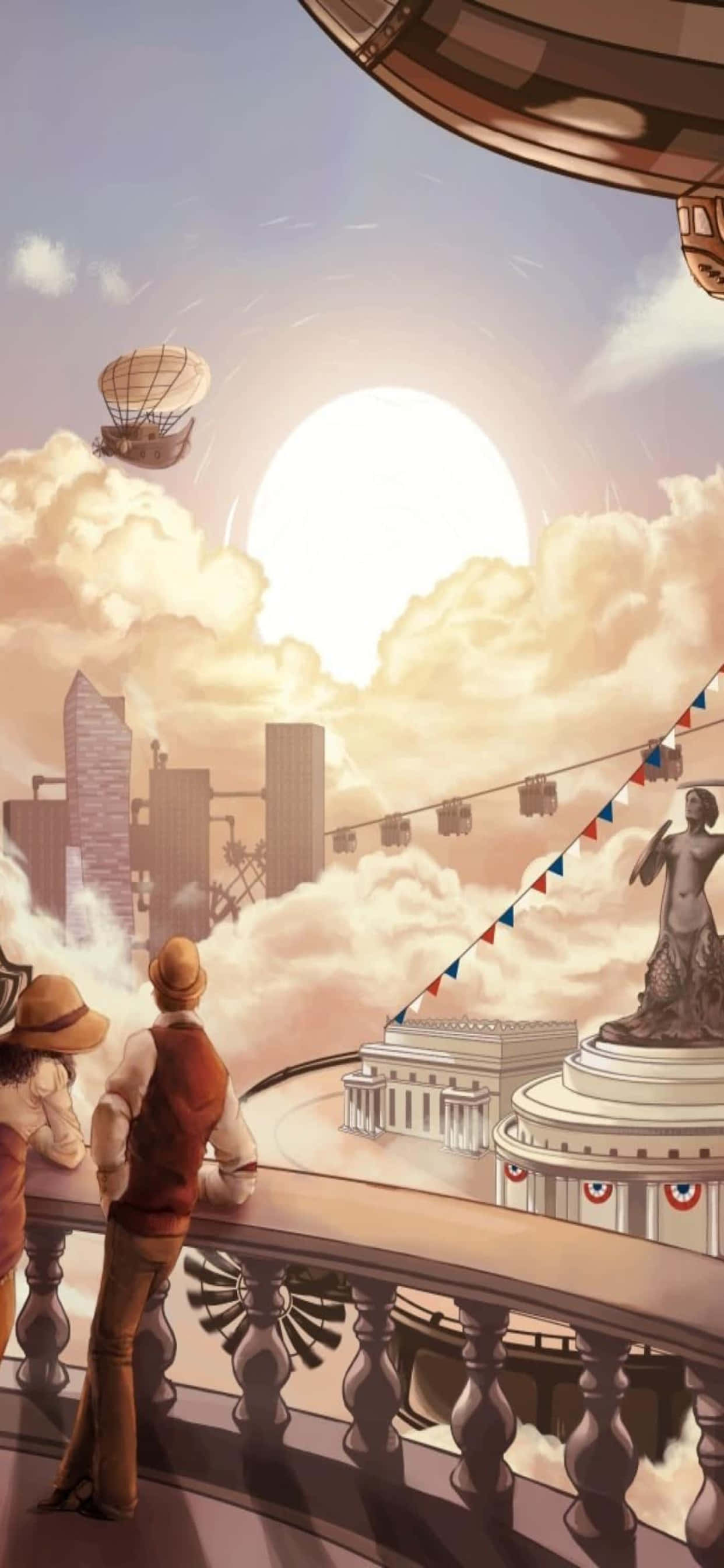iPhone Xs Max Bioshock Infinite Πορτραίτο Φόντο Παράδεισος Ταπετσαρία