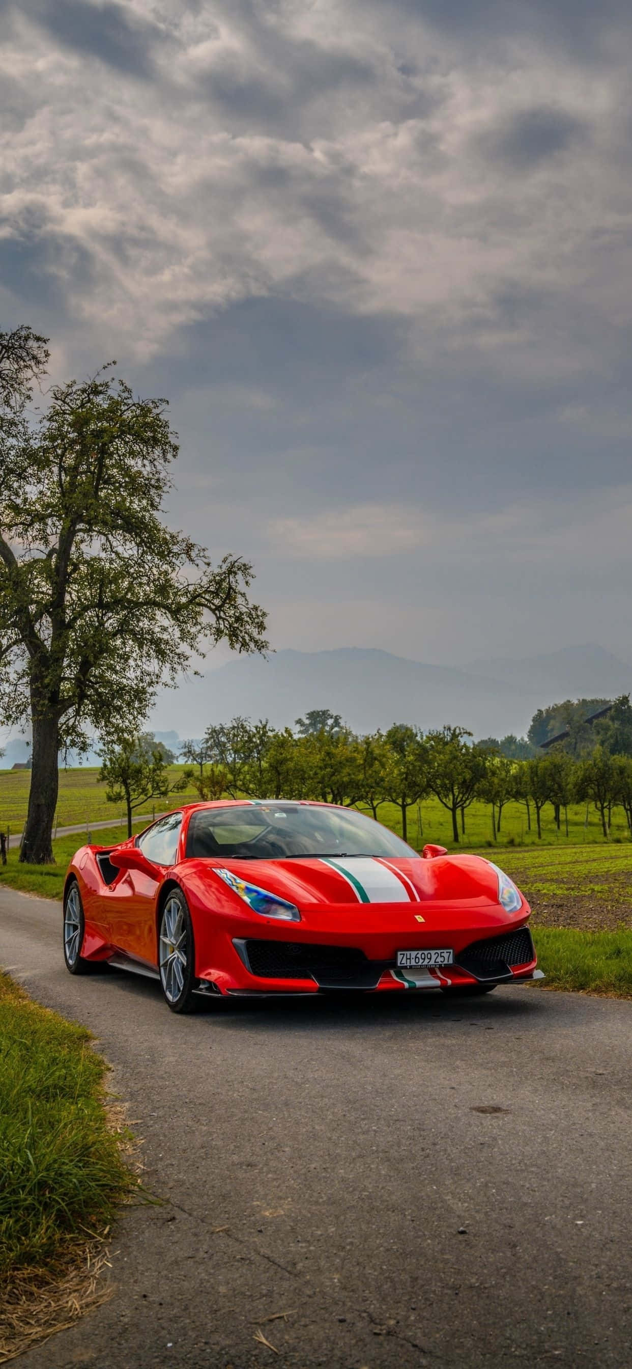 iPhone Xs Max Ferrari Φόντο Κόκκινη Ferrari 488 Pista Ταπετσαρία