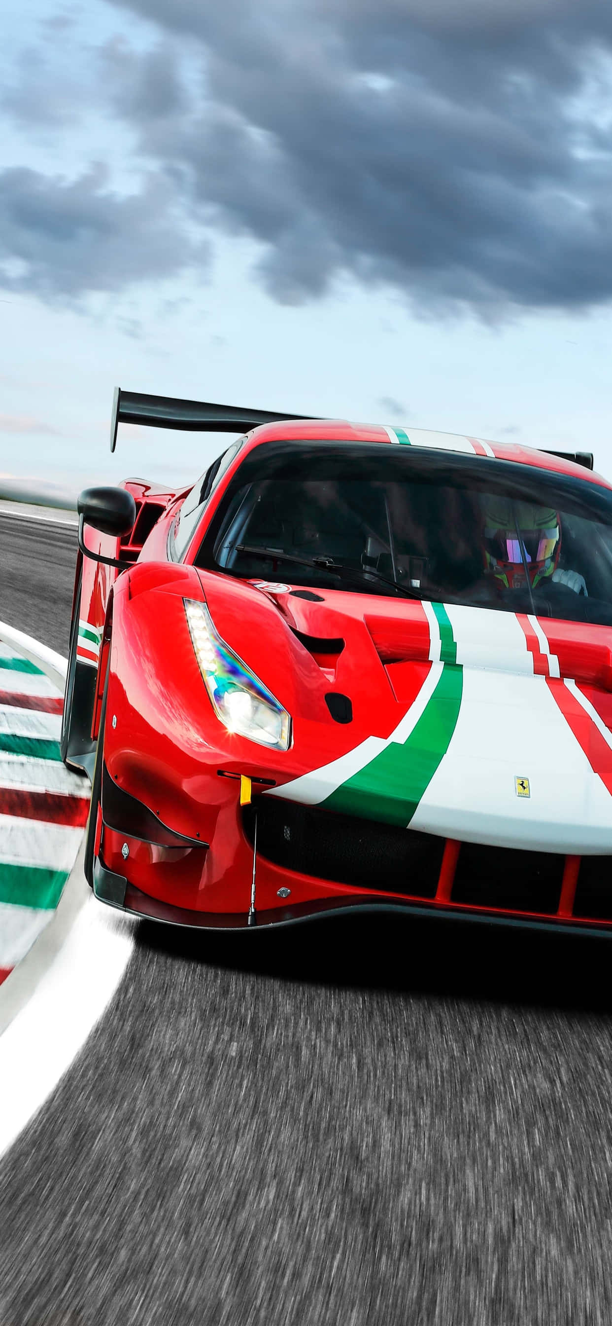 iPhone Xs Max Ferrari Φόντο Ferrari 488 GT3 Στην Πίστα Ταπετσαρία