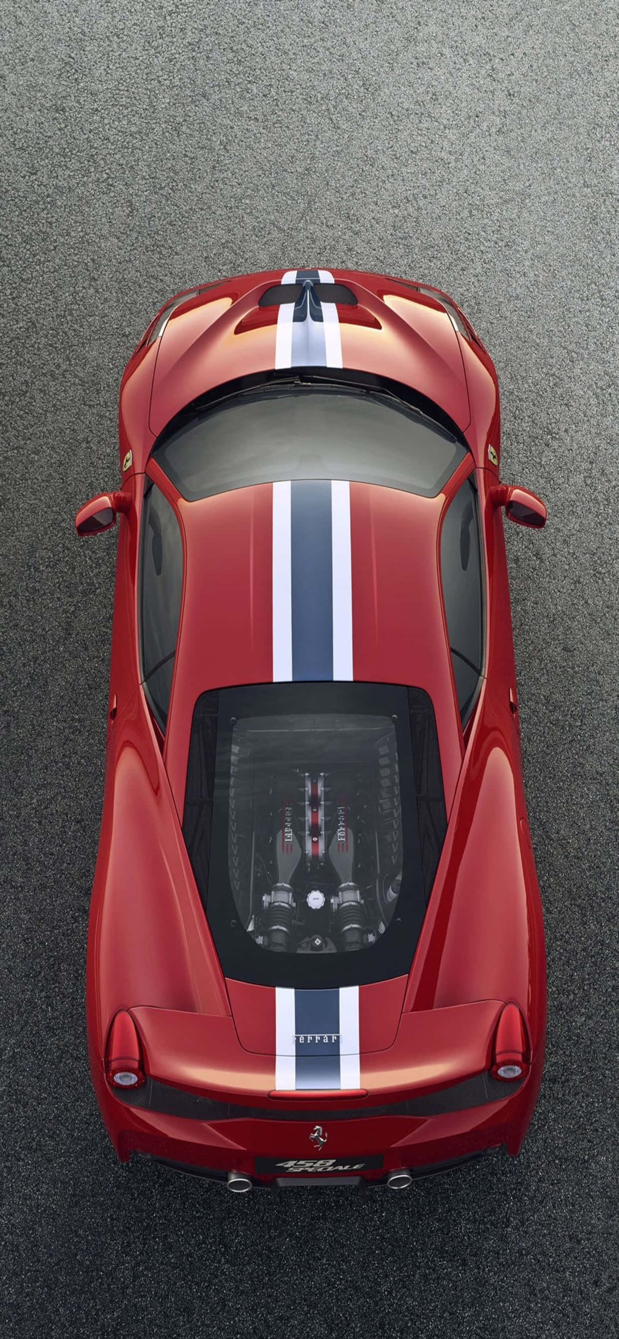 iPhone Xs Max Ferrari Background Red 2014 Ferrari 458 Speciale With Stripes Ταπετσαρία