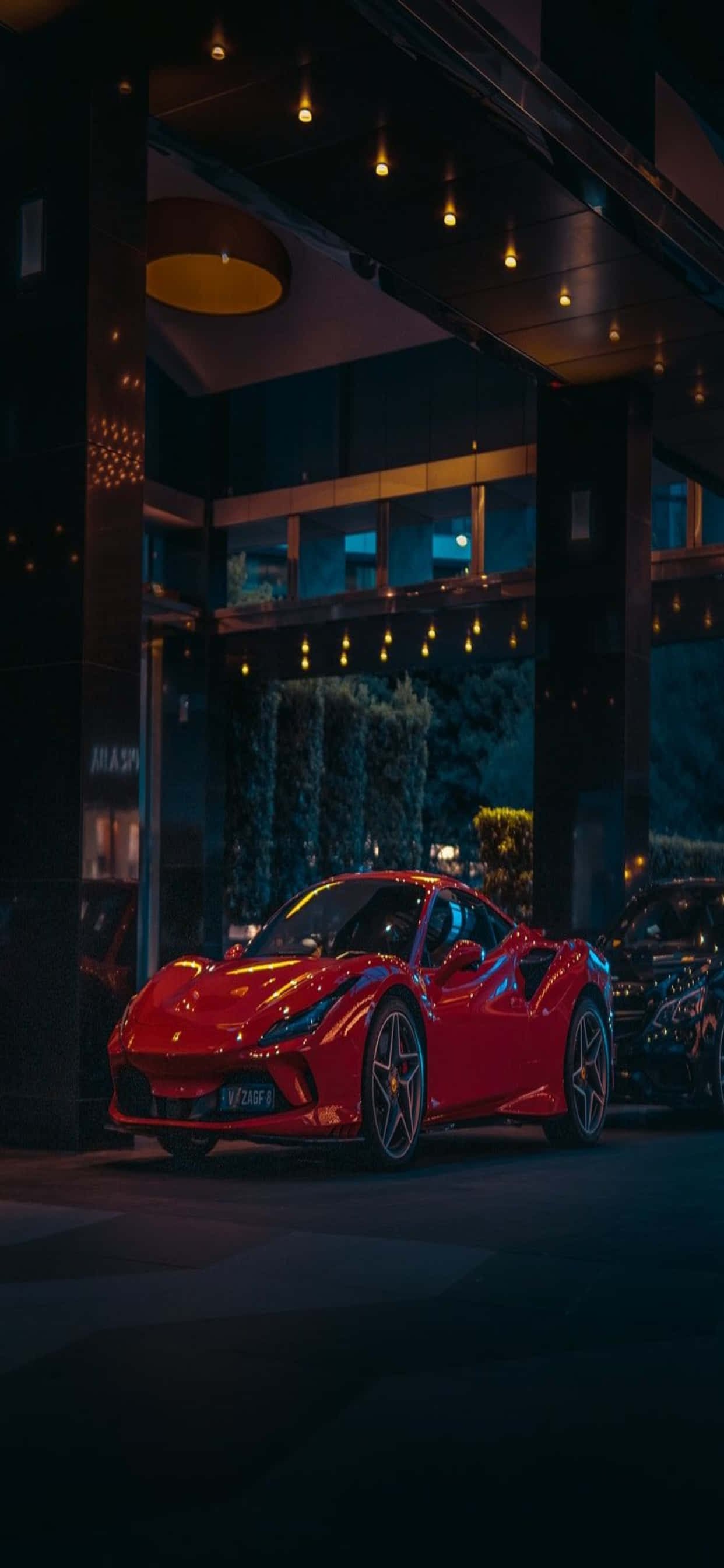 iPhone Xs Max Ferrari Background Red Ferrari 458 Speciale At Night Ταπετσαρία