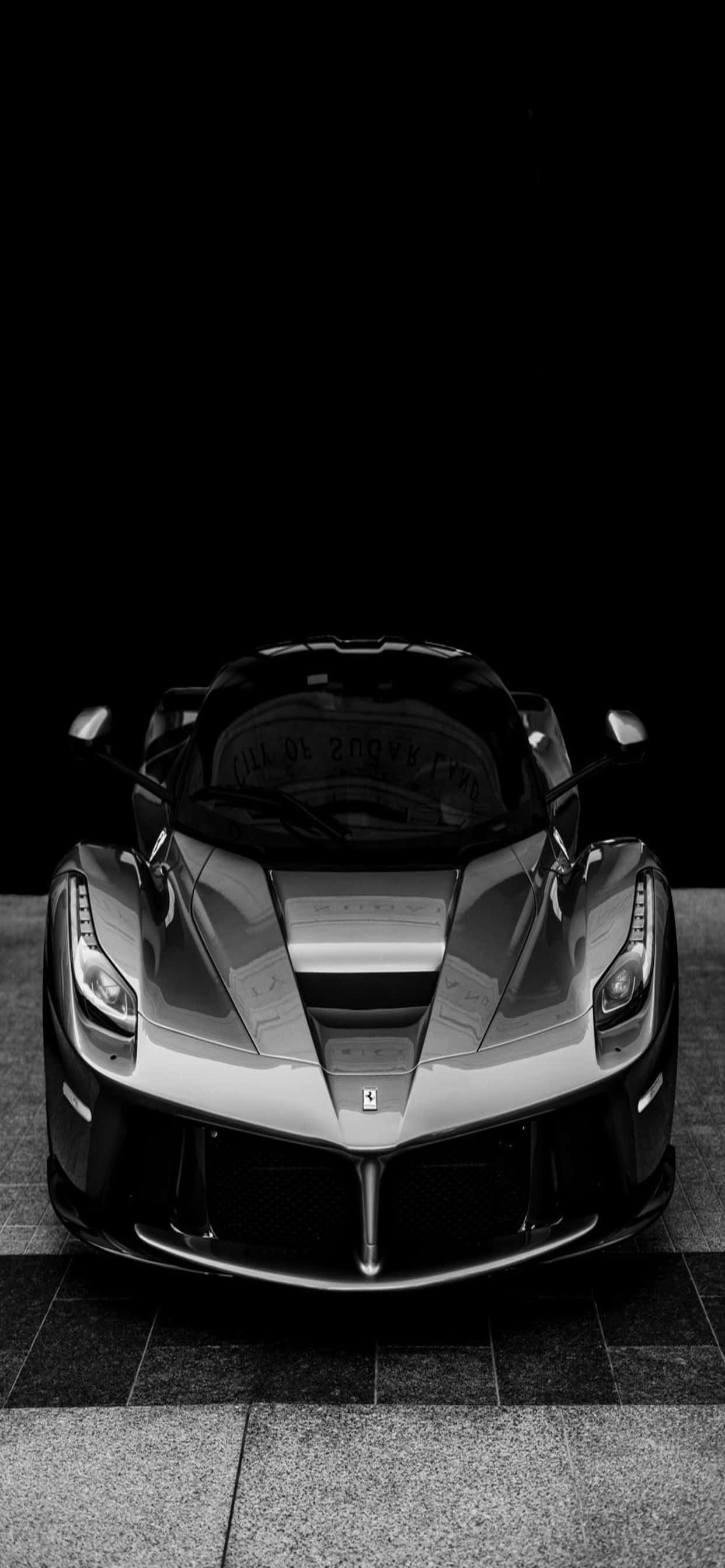 iPhone Xs Max Ferrari Φόντο Γυαλιστερό Μαύρο LaFerrari Ταπετσαρία