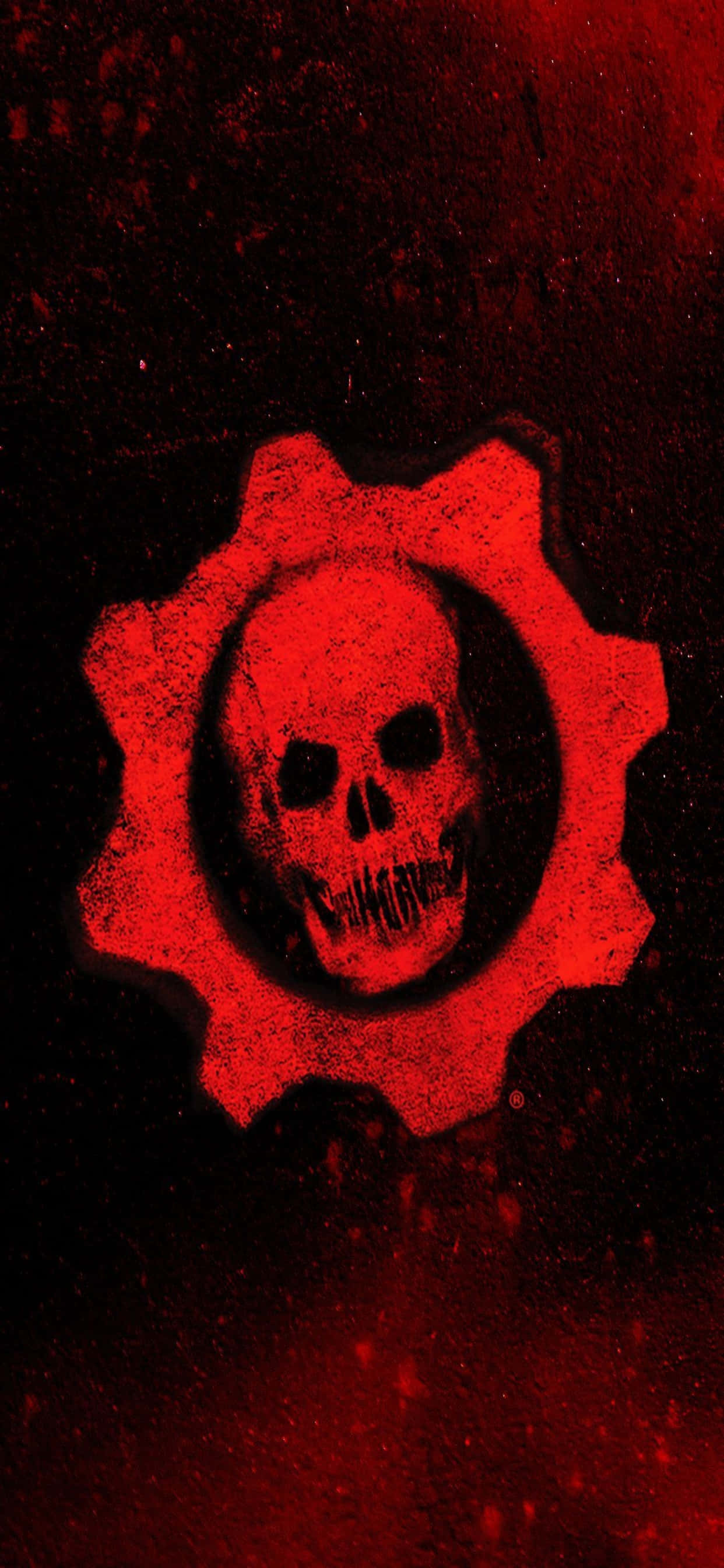 Φόντο iPhone XS Max Gears of War 5 Κόκκινη Αισθητική Ταπετσαρία
