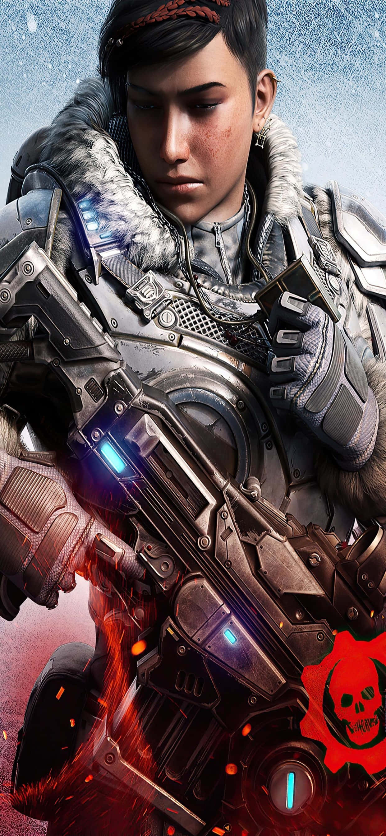 Φόντο Kait Winter για iPhone XS Max από Gears of War 5 Ταπετσαρία