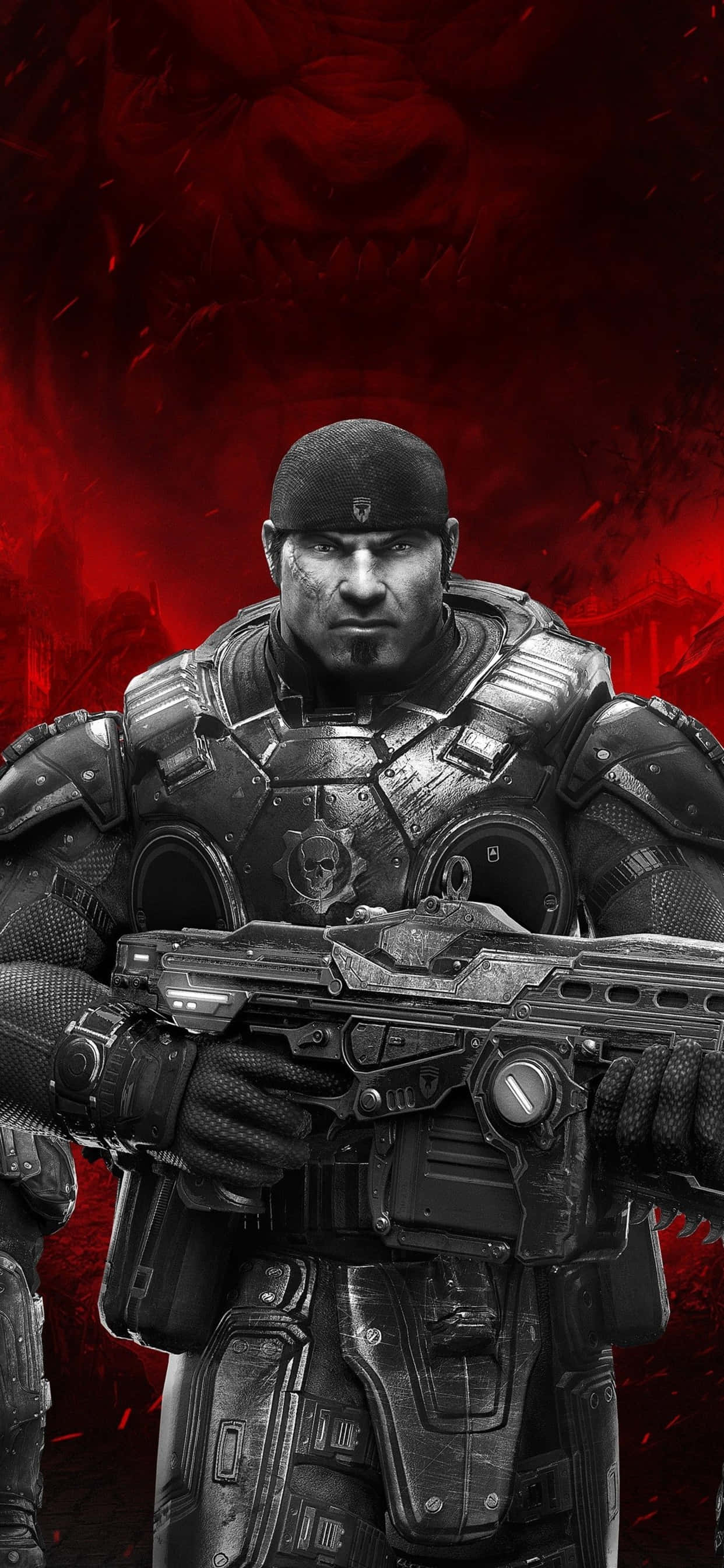 iPhone XS Max Gears Of War 5 Χαρακτήρας Marcus Φόντο Ταπετσαρία