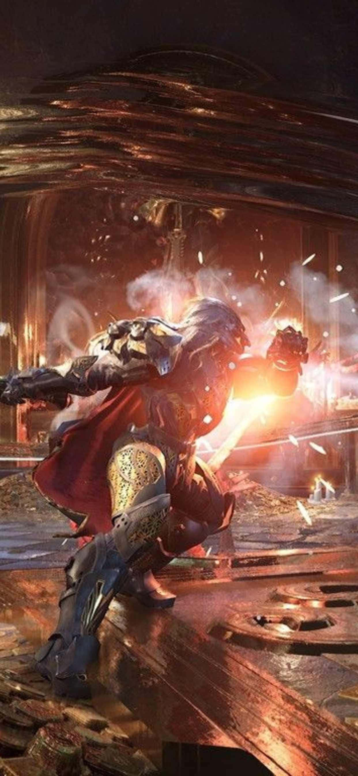 Φόντο iPhone Xs Max Godfall Silvermane Block Ταπετσαρία