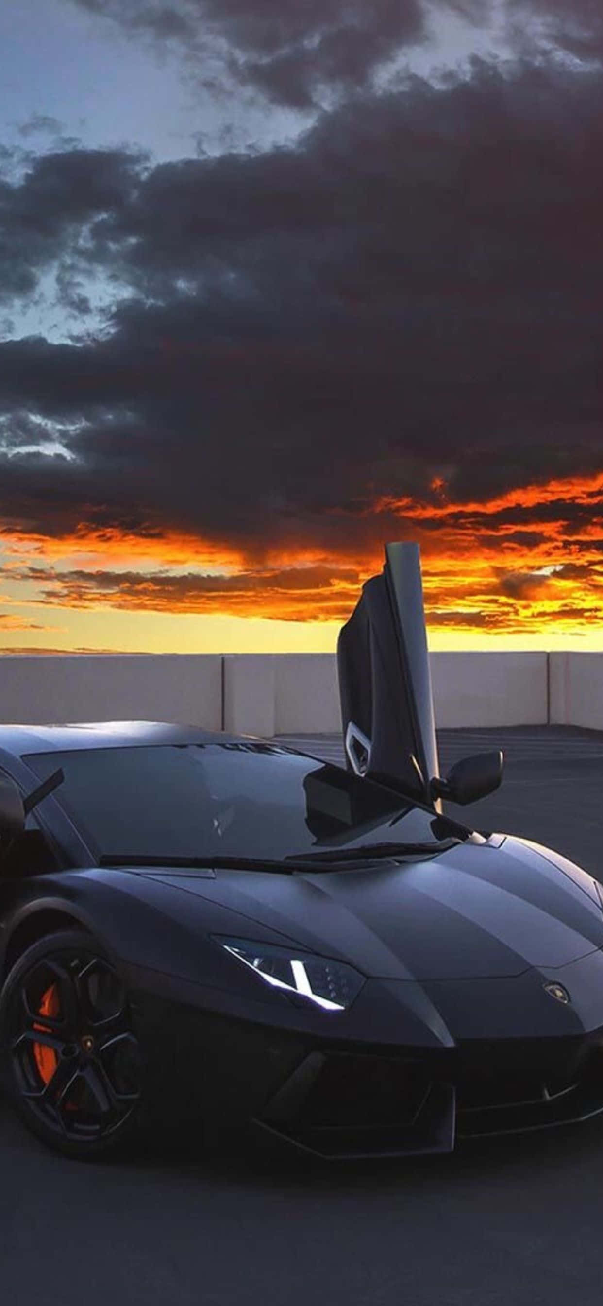 iPhone XS Max Φόντο Lamborghini Μαύρο Aventador Ταπετσαρία